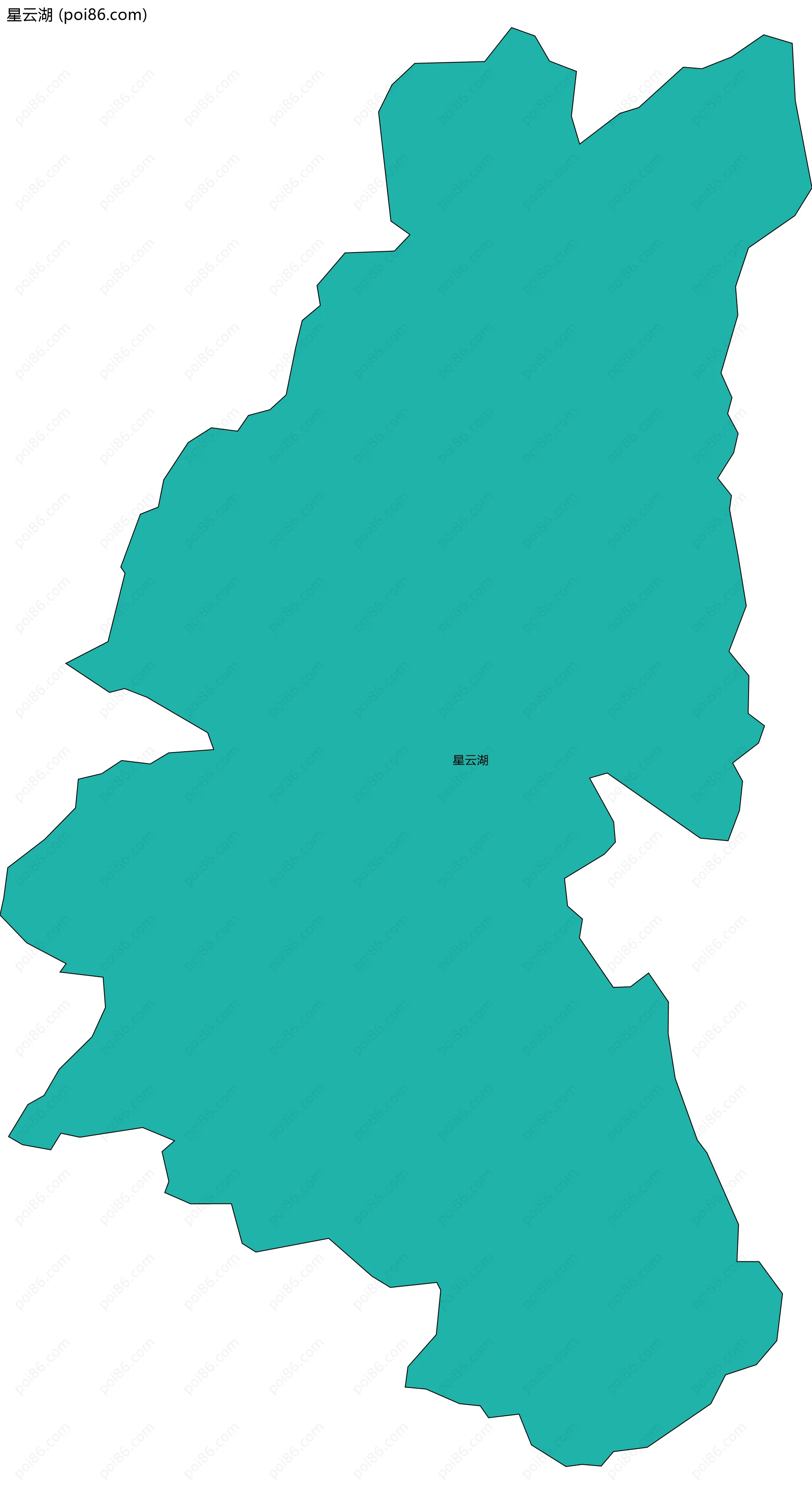 星云湖边界地图