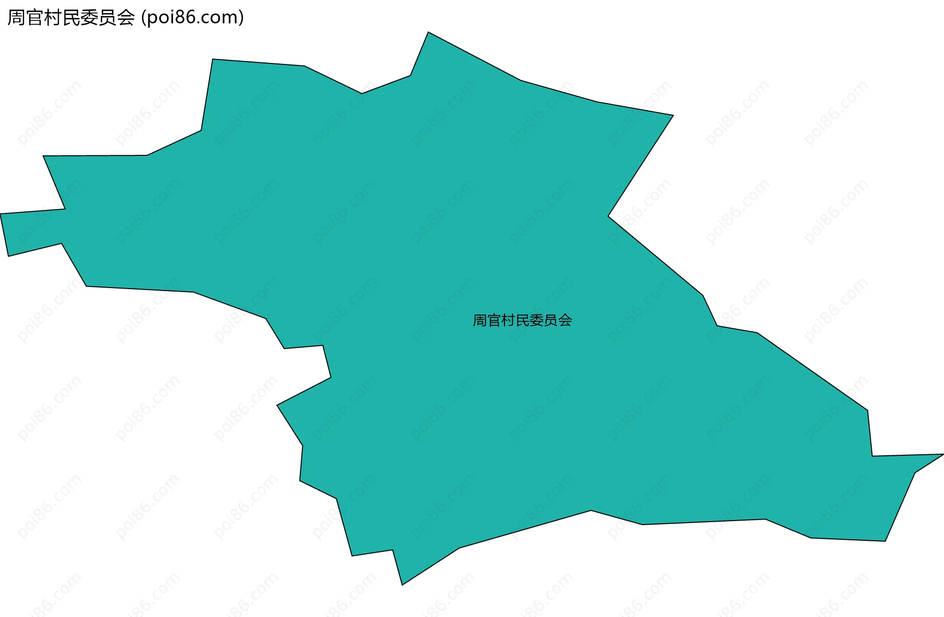 周官村民委员会边界地图