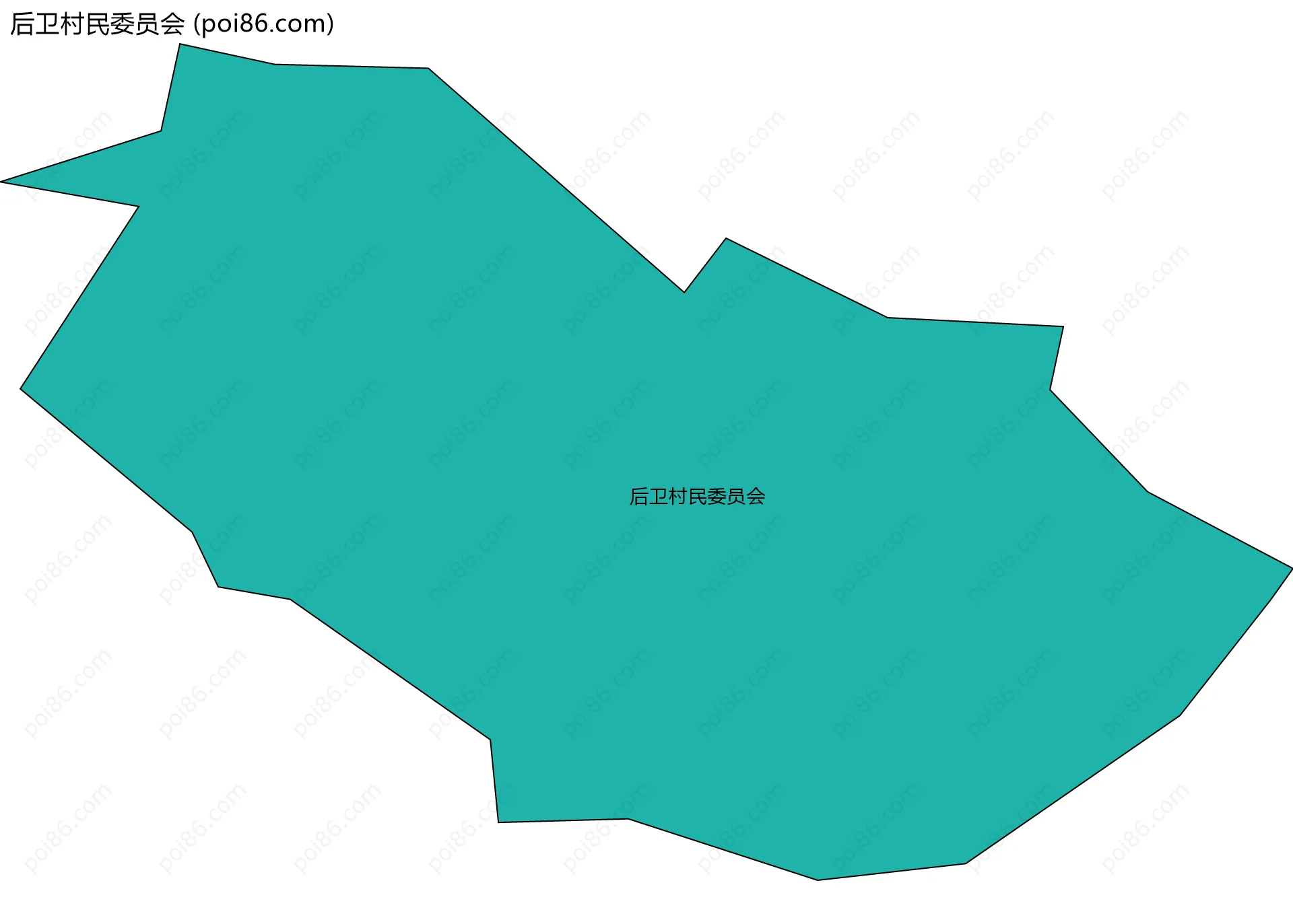 后卫村民委员会边界地图