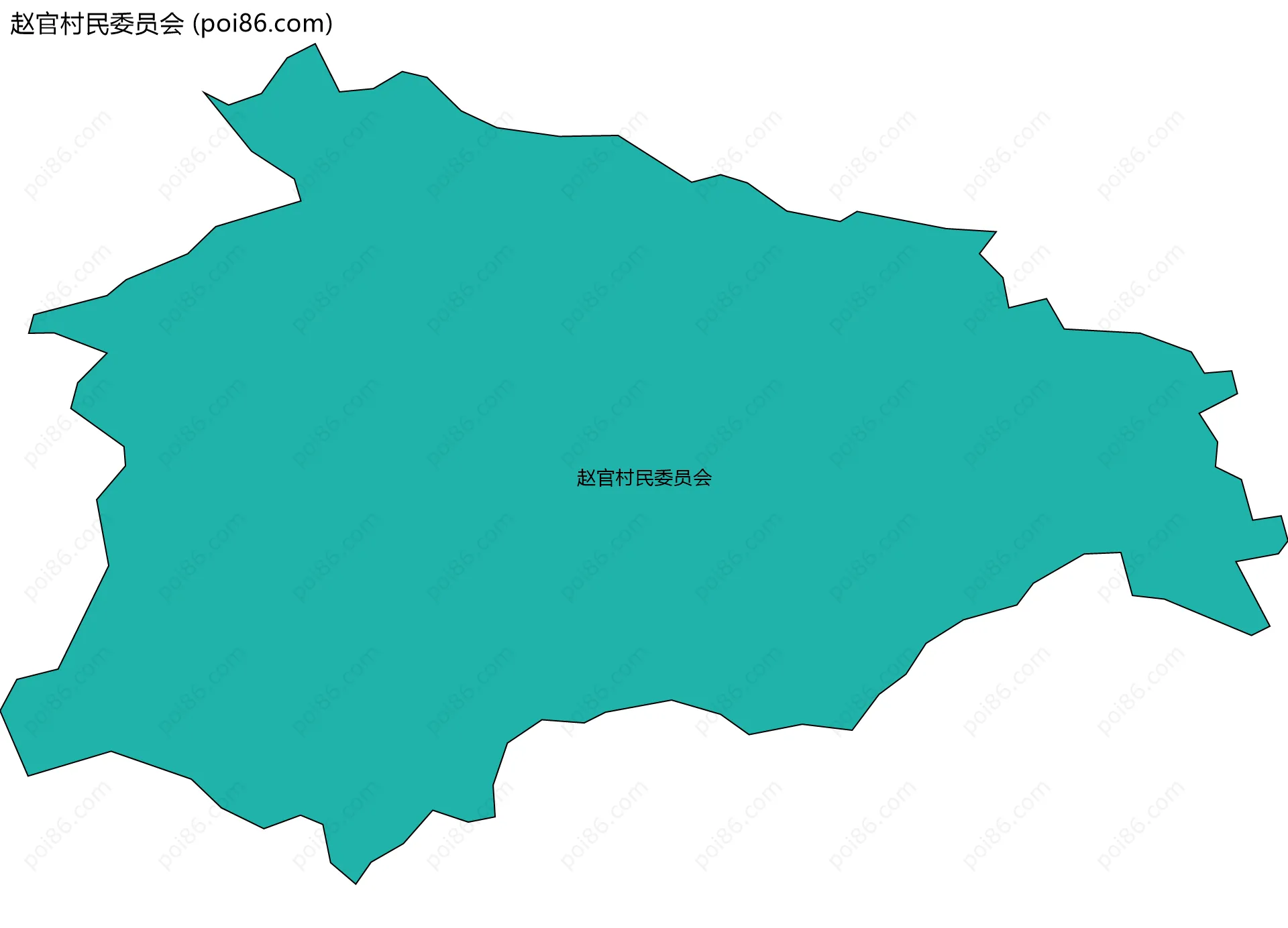 赵官村民委员会边界地图