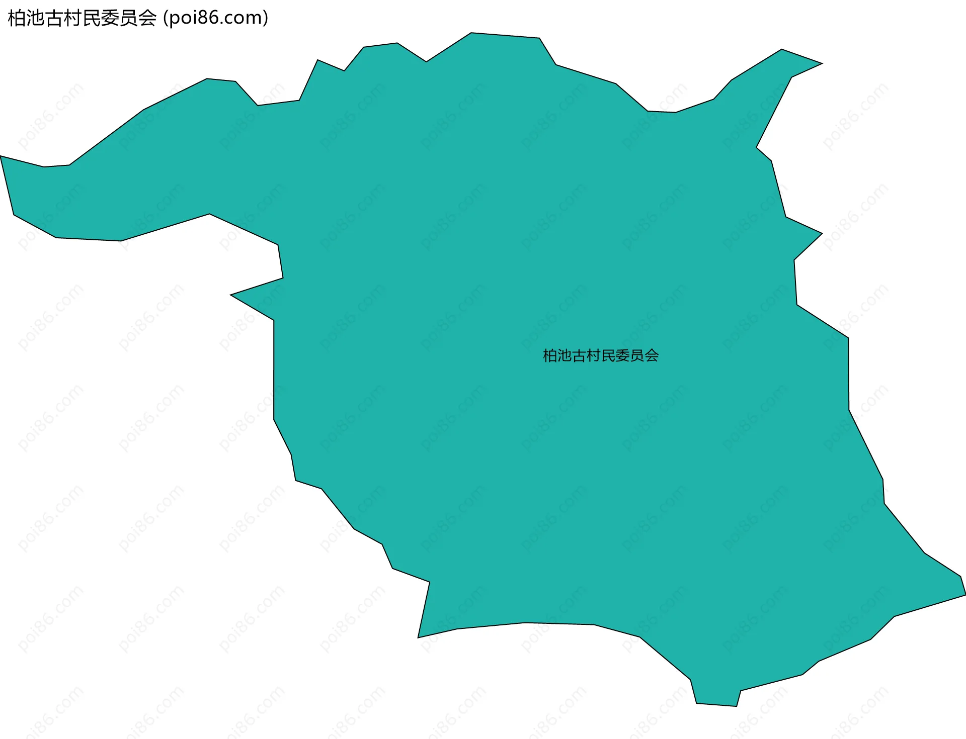 柏池古村民委员会边界地图