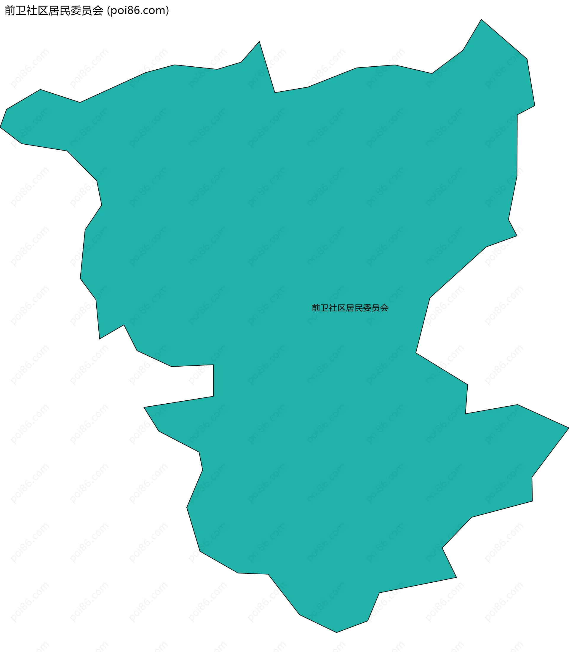前卫社区居民委员会边界地图