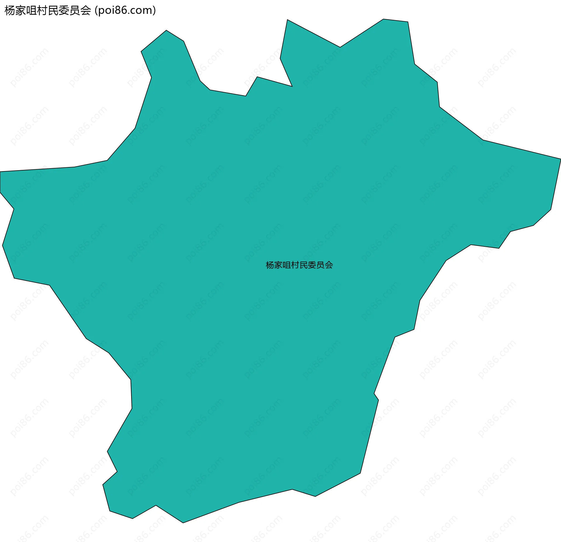 杨家咀村民委员会边界地图