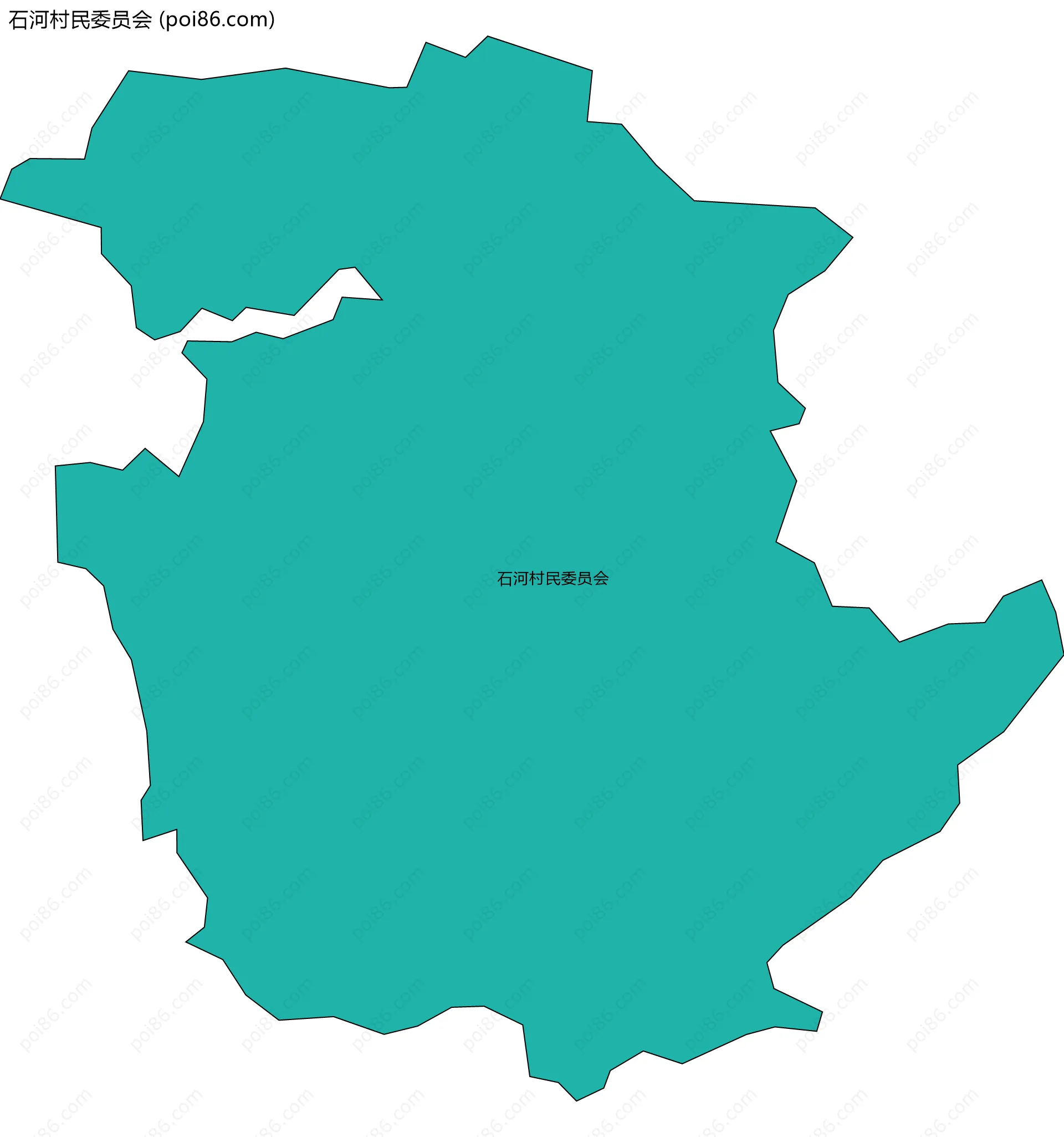 石河村民委员会边界地图
