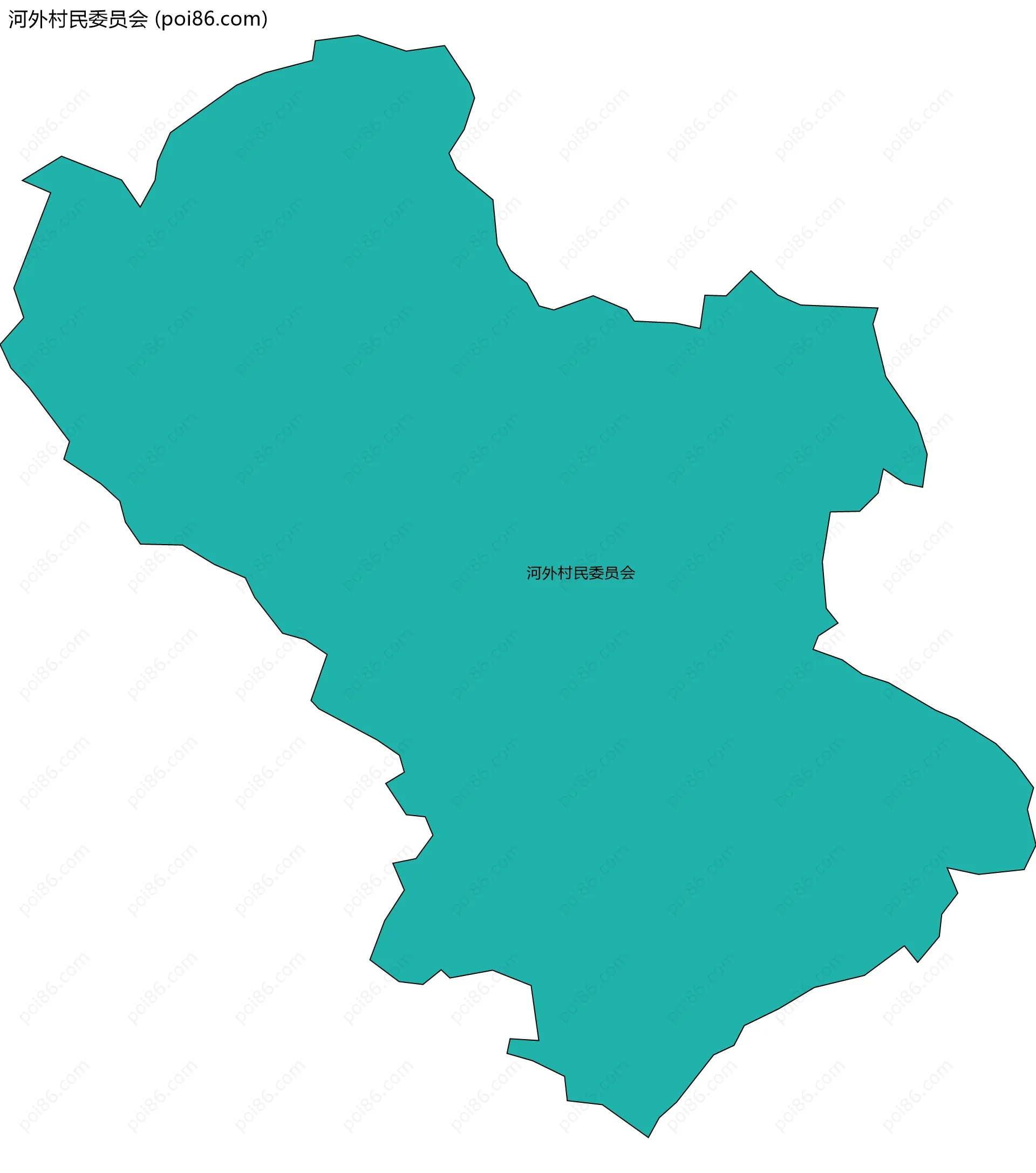 河外村民委员会边界地图