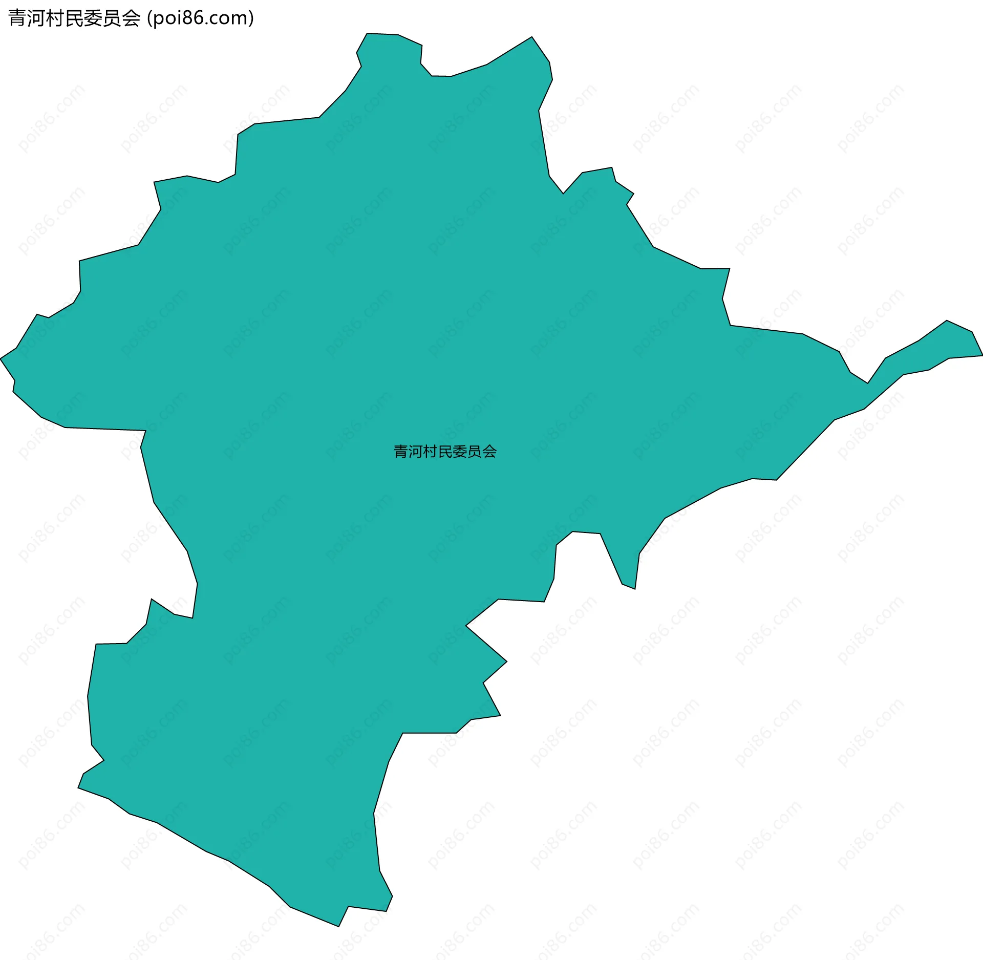 青河村民委员会边界地图