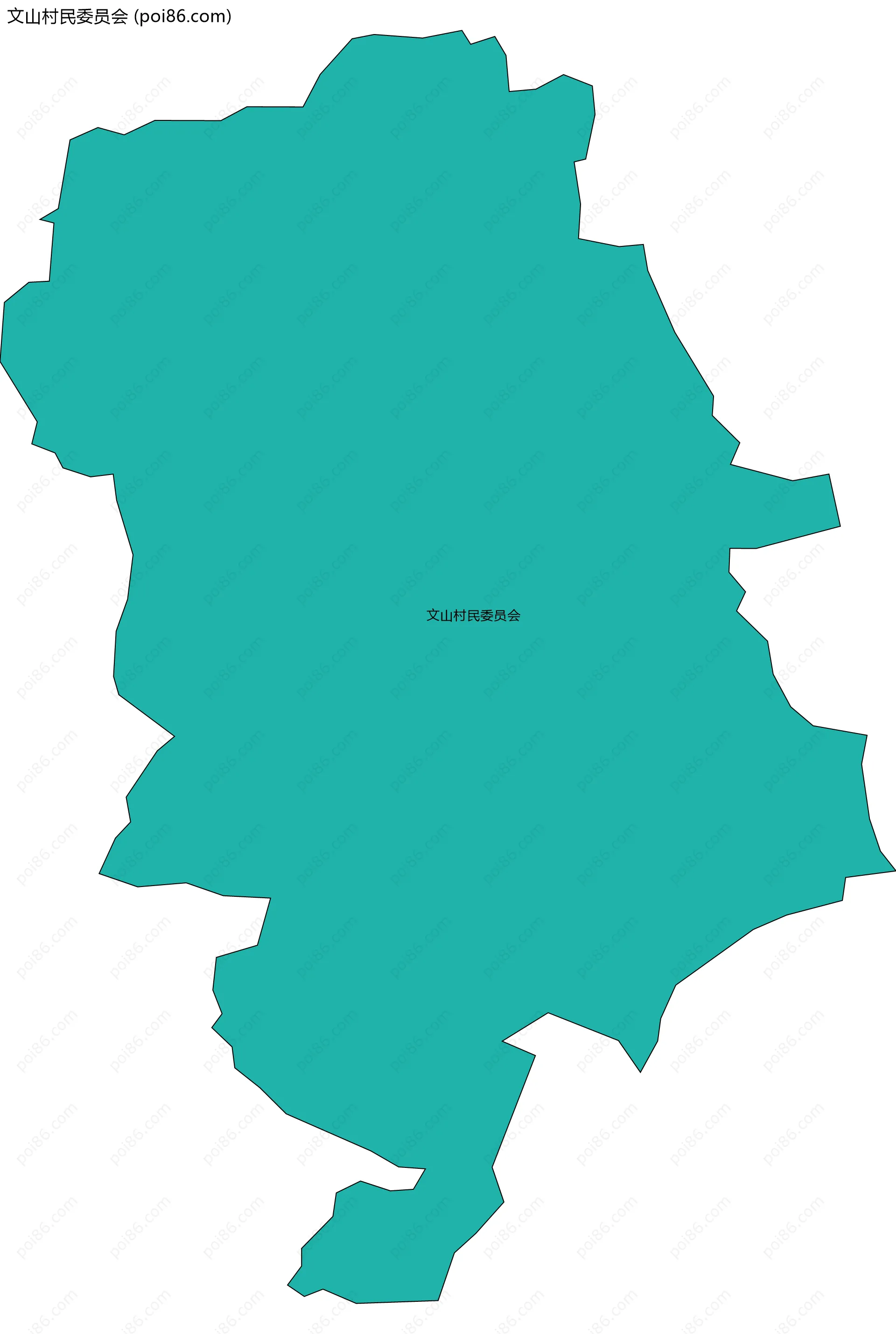 文山村民委员会边界地图