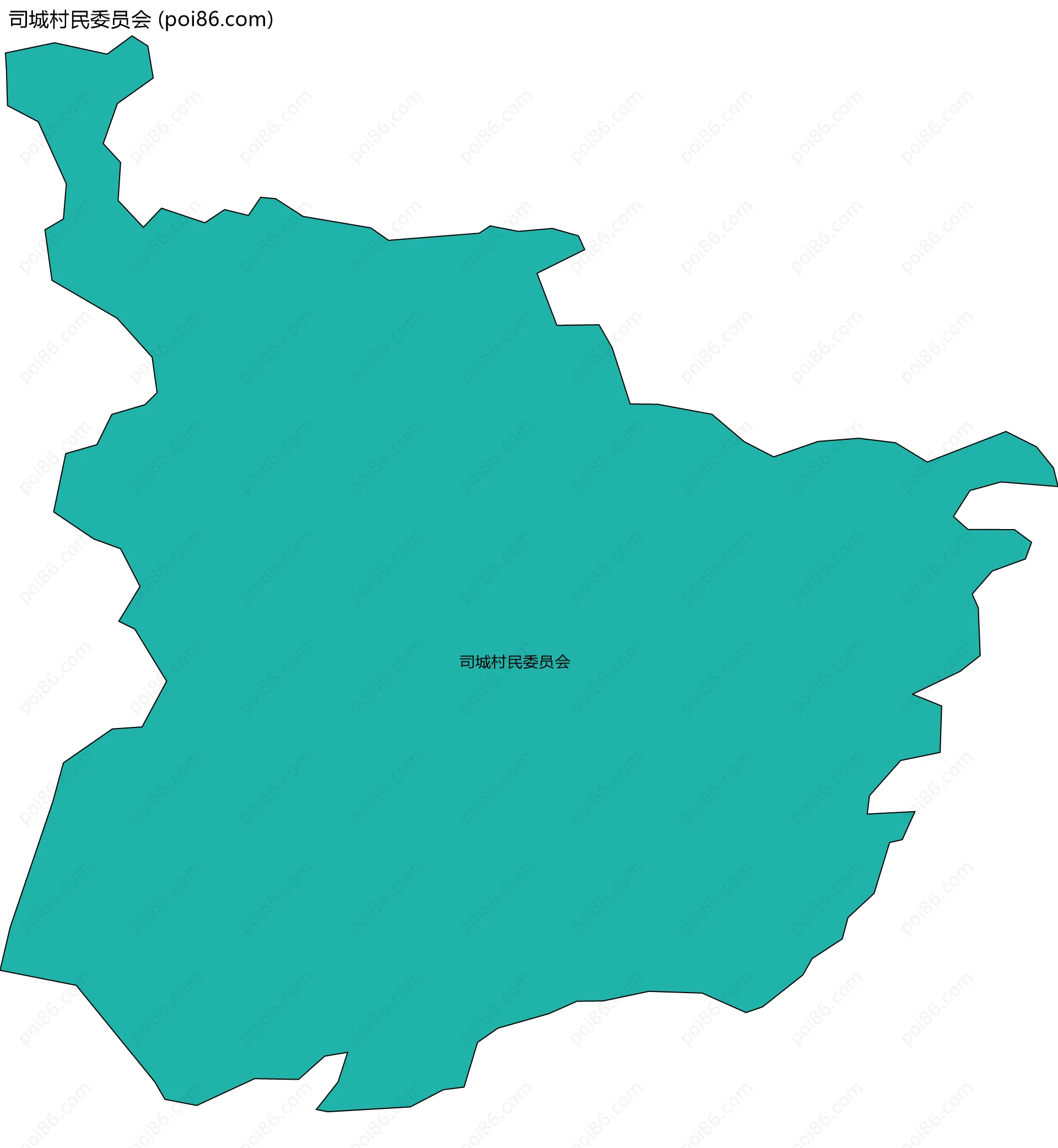 司城村民委员会边界地图