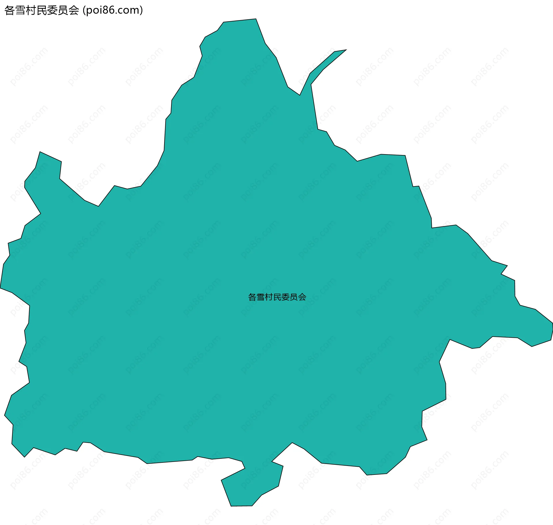 各雪村民委员会边界地图