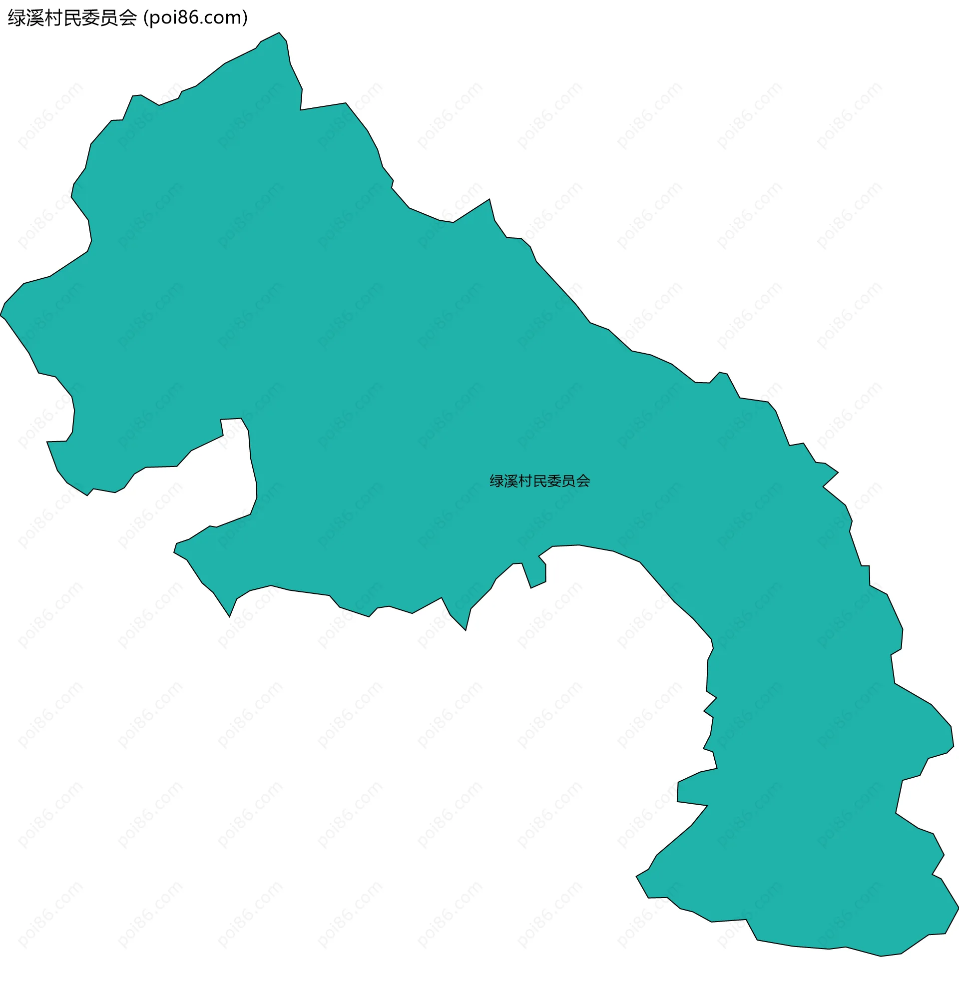 绿溪村民委员会边界地图