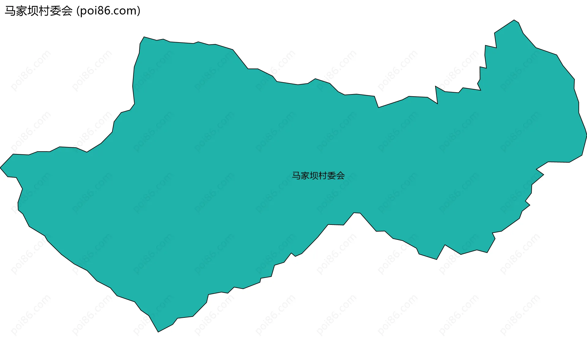 马家坝村委会边界地图