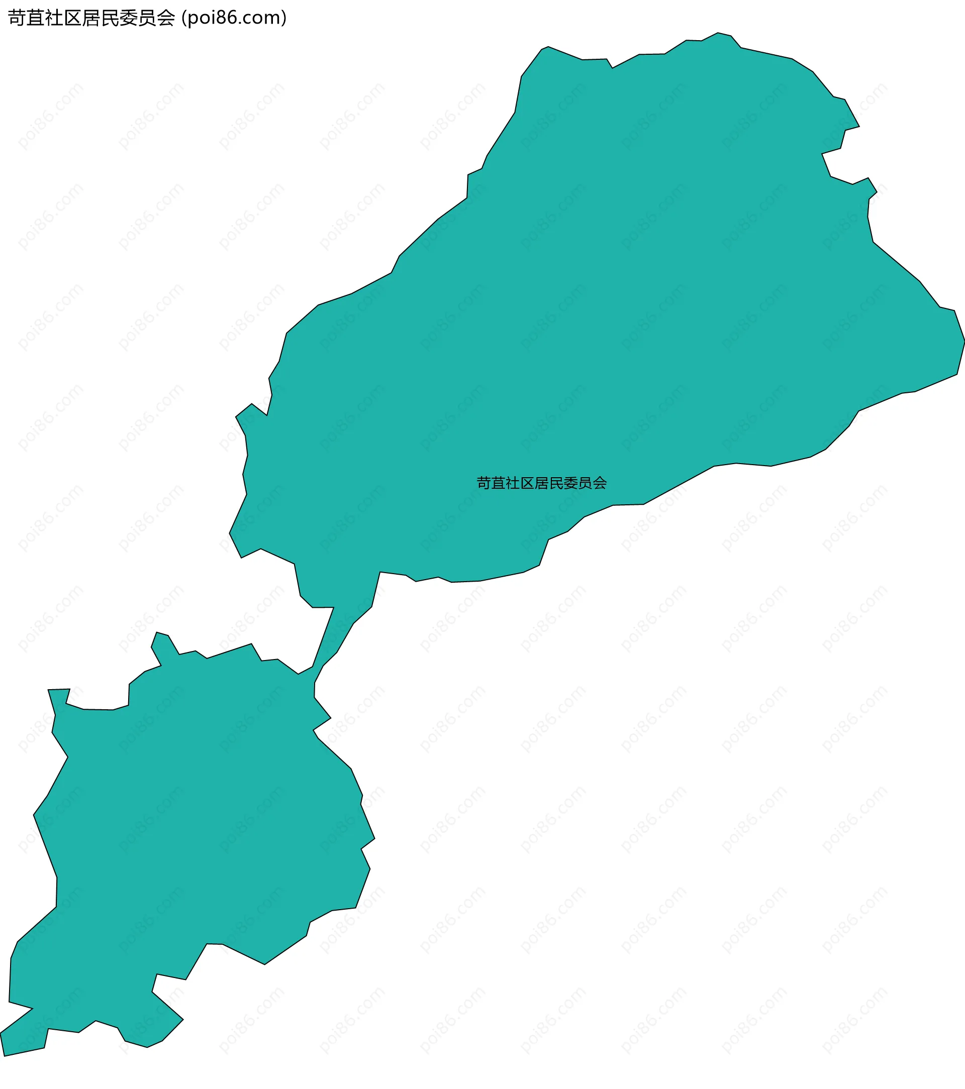 苛苴社区居民委员会边界地图