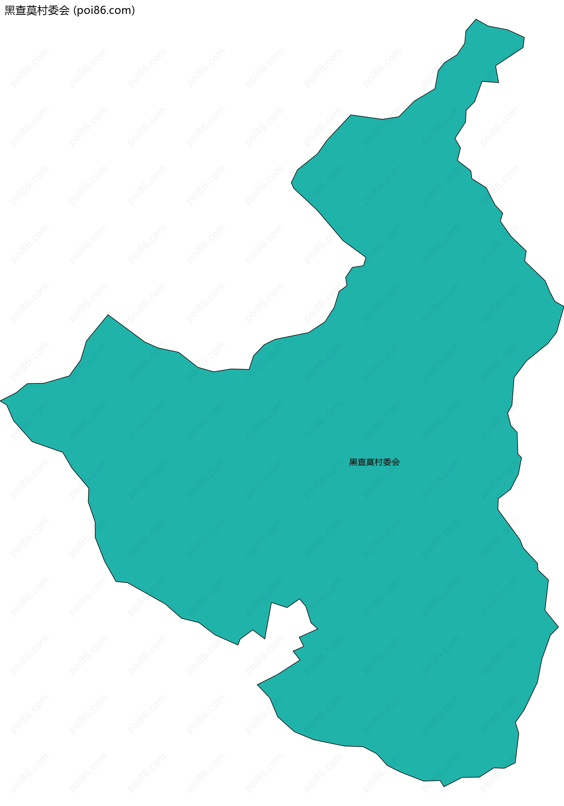 黑查莫村委会边界地图