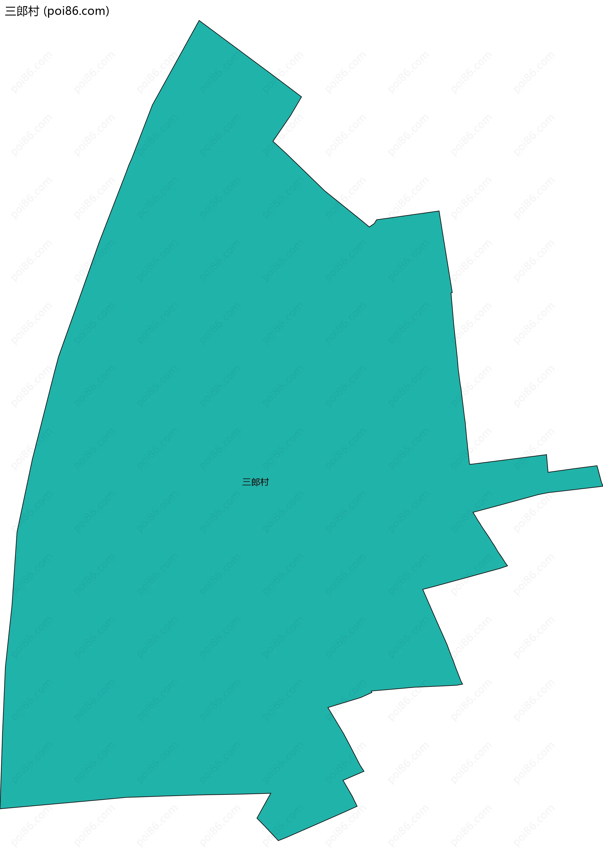 三郎村边界地图