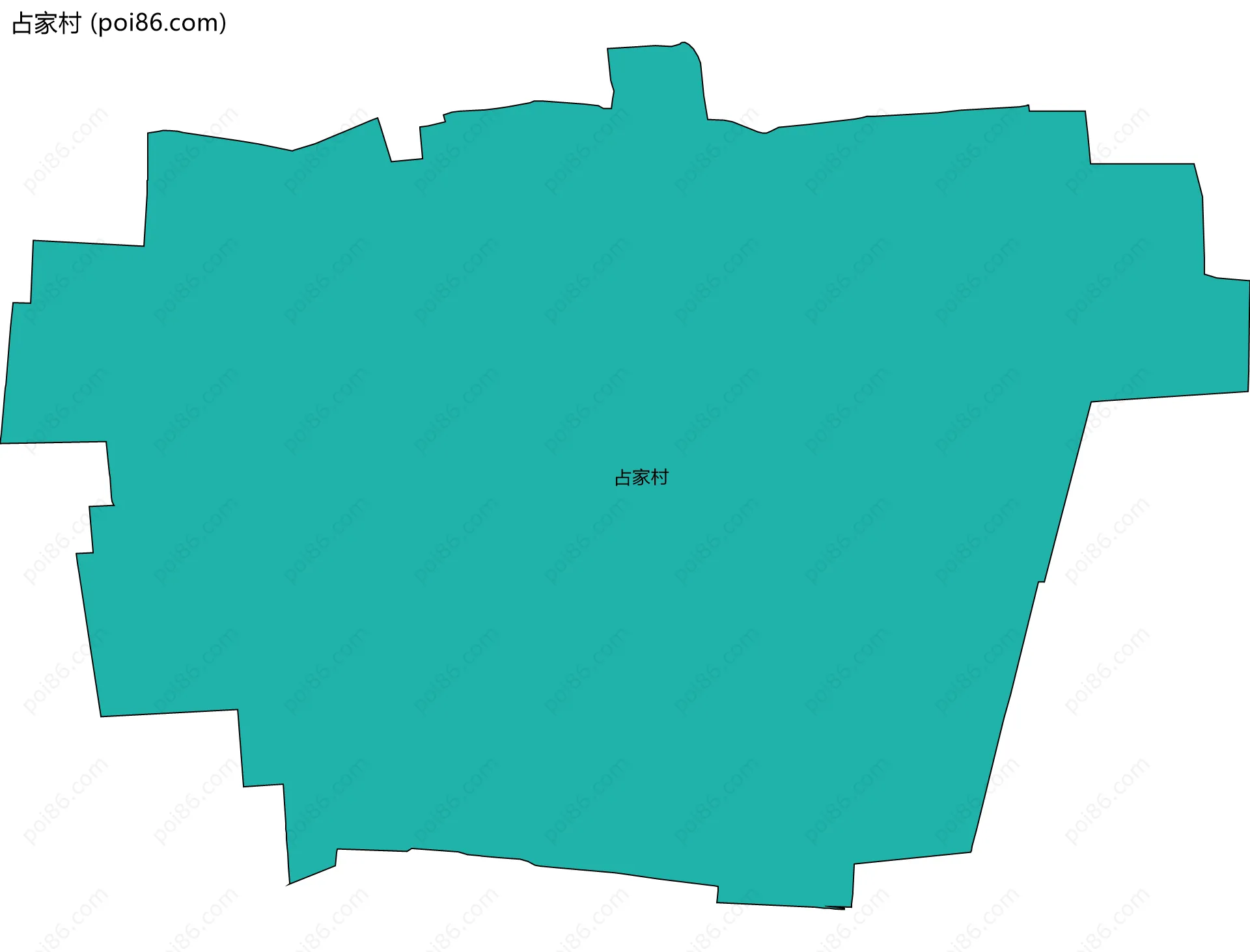 占家村边界地图