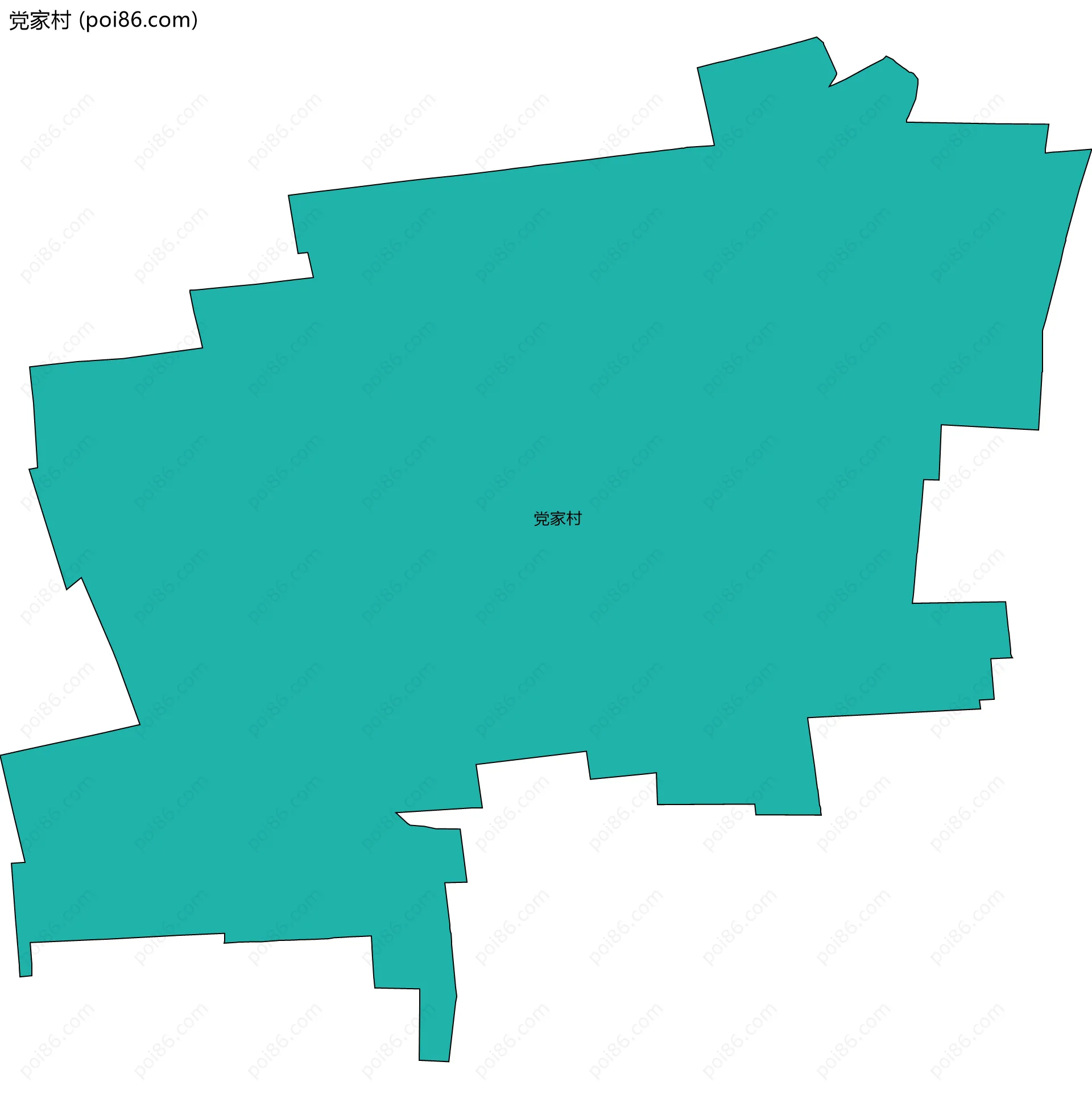 党家村边界地图