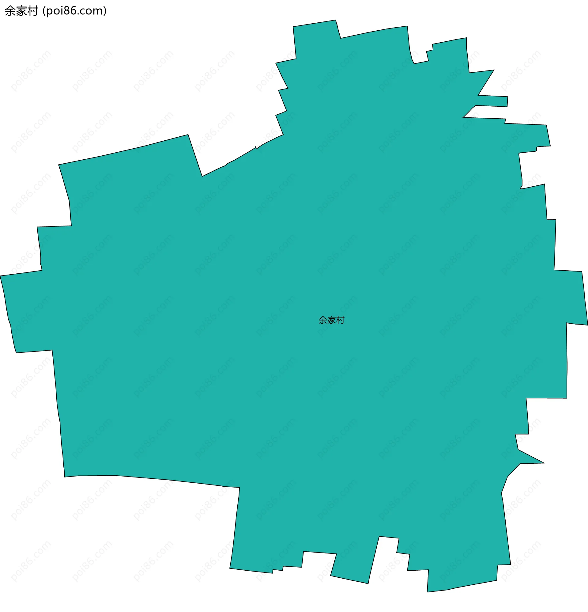 余家村边界地图