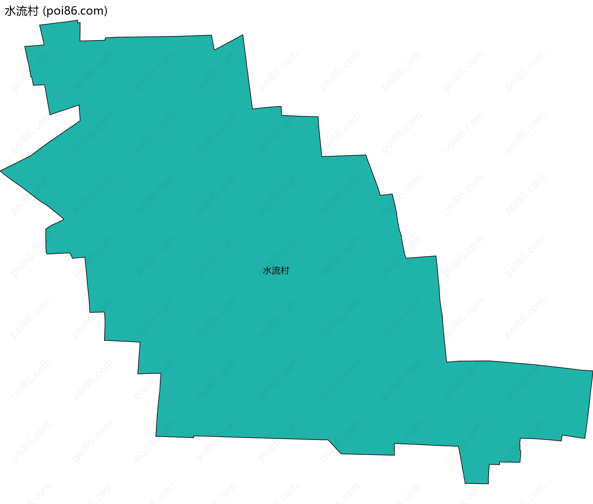 水流村边界地图