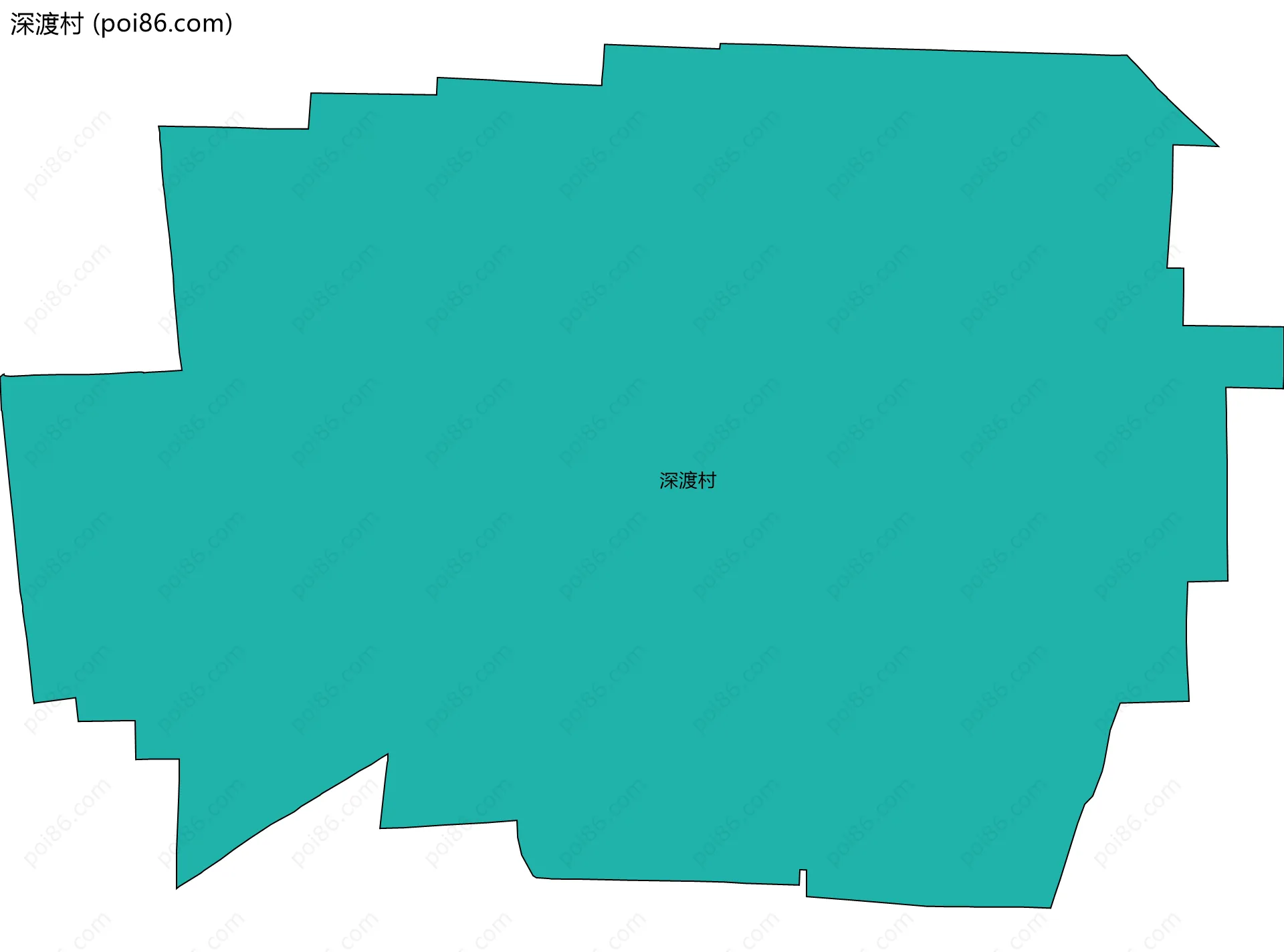 深渡村边界地图
