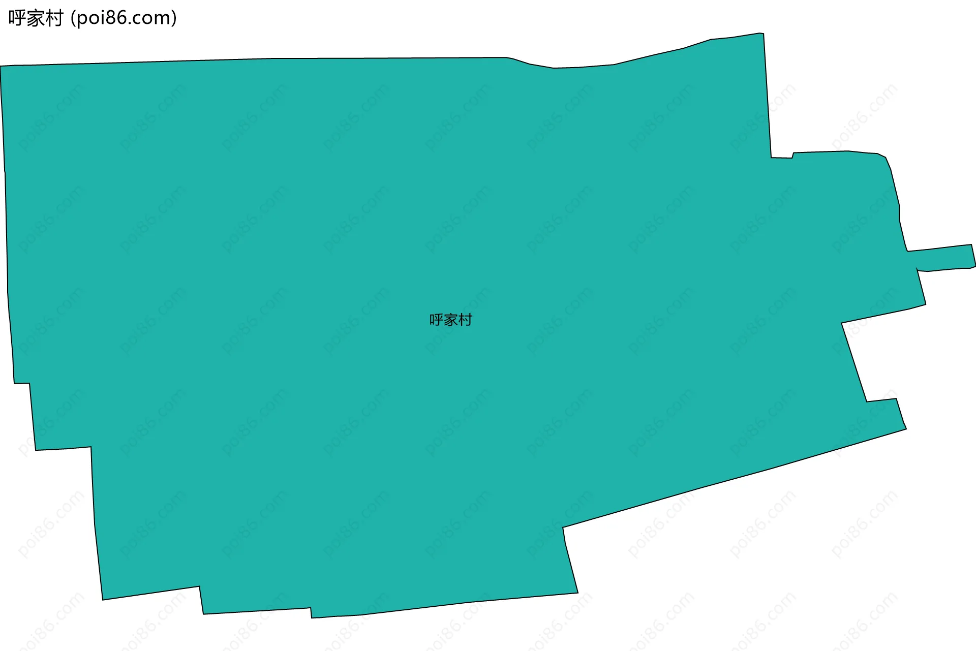 呼家村边界地图