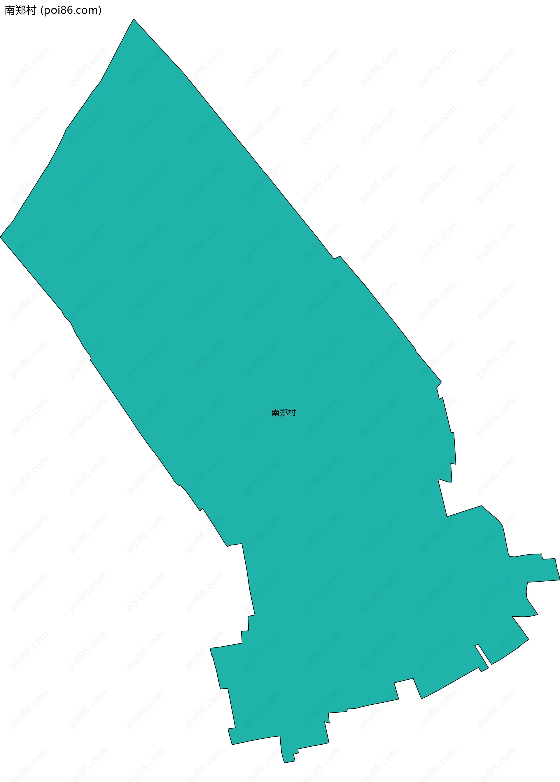 南郑村边界地图