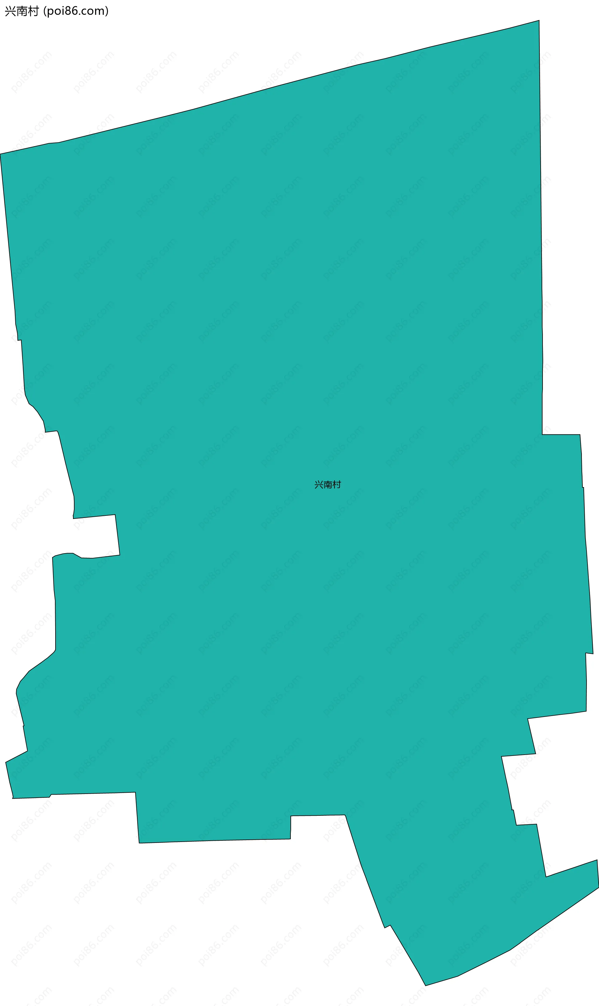 兴南村边界地图
