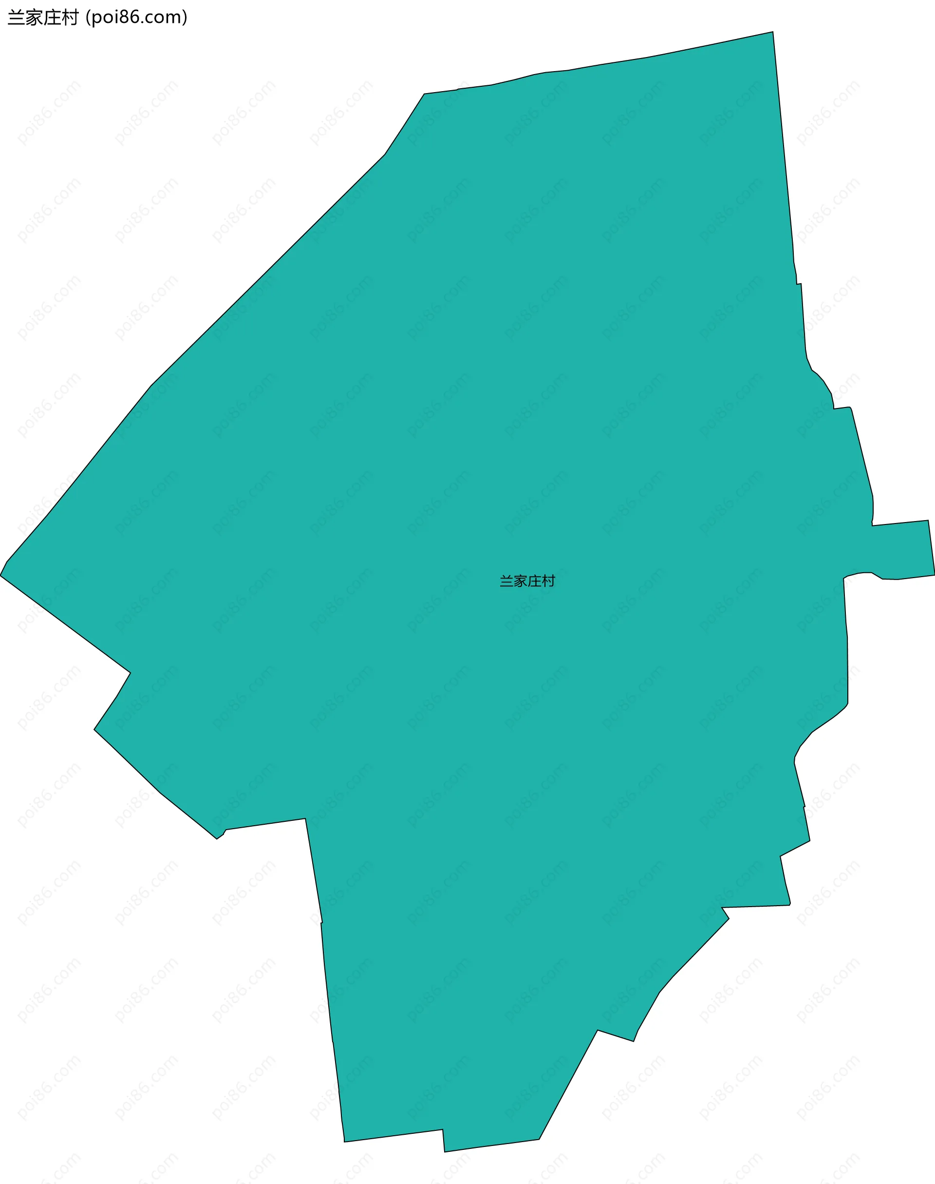 兰家庄村边界地图