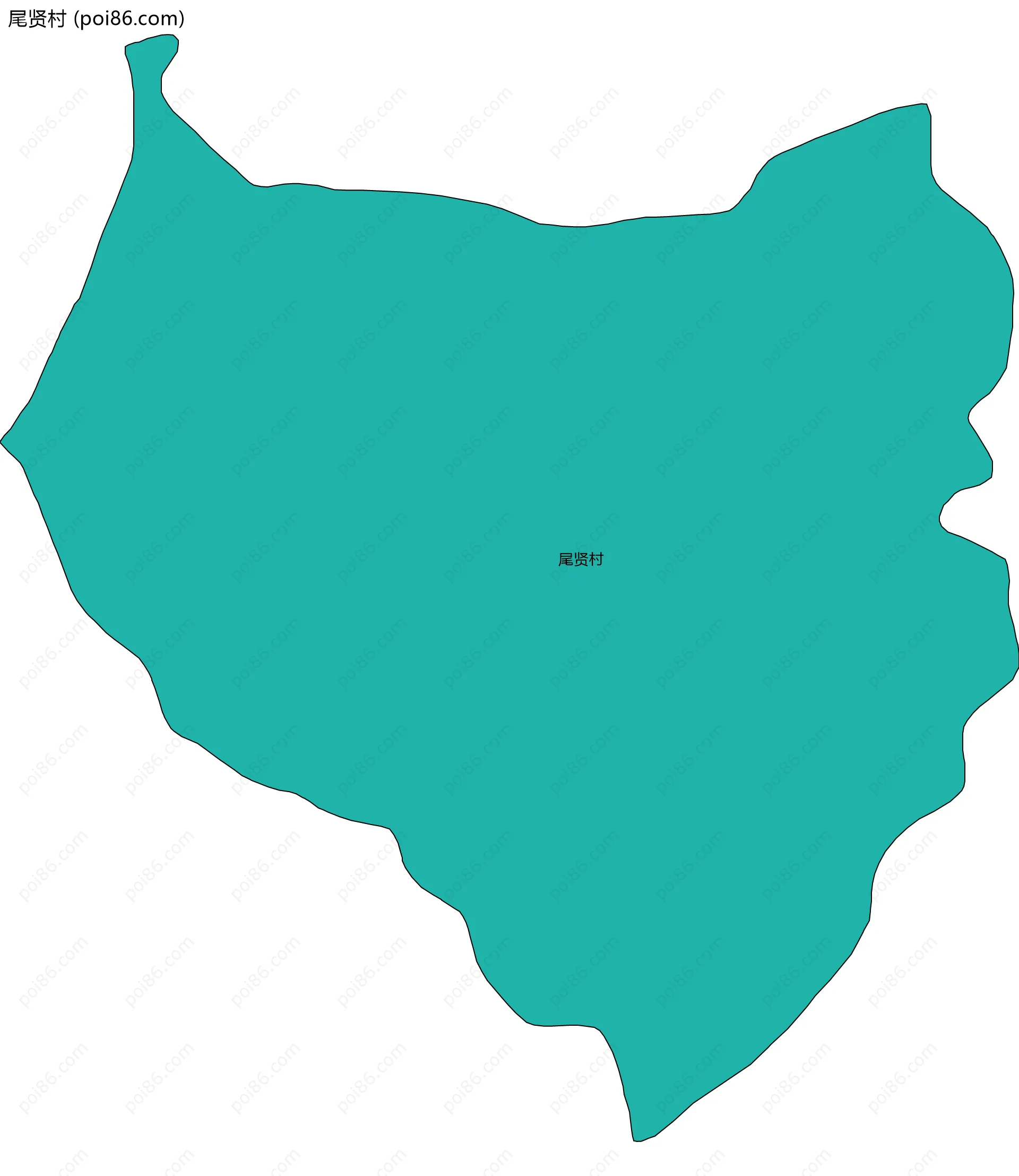 尾贤村边界地图