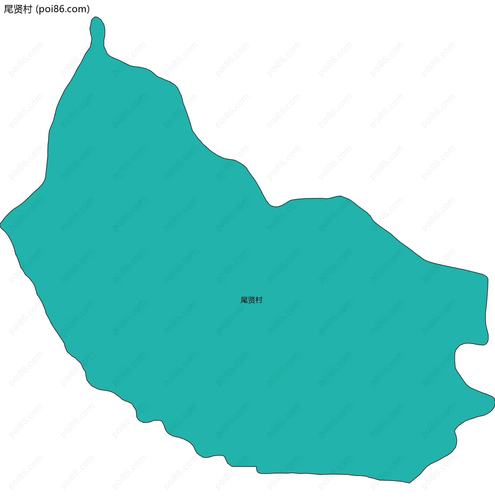 尾贤村边界地图