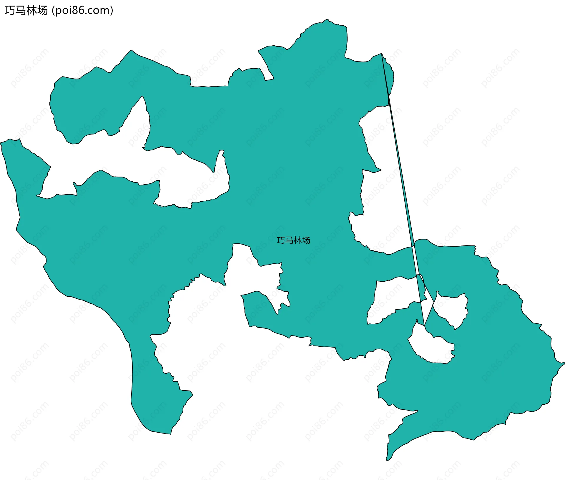 巧马林场边界地图