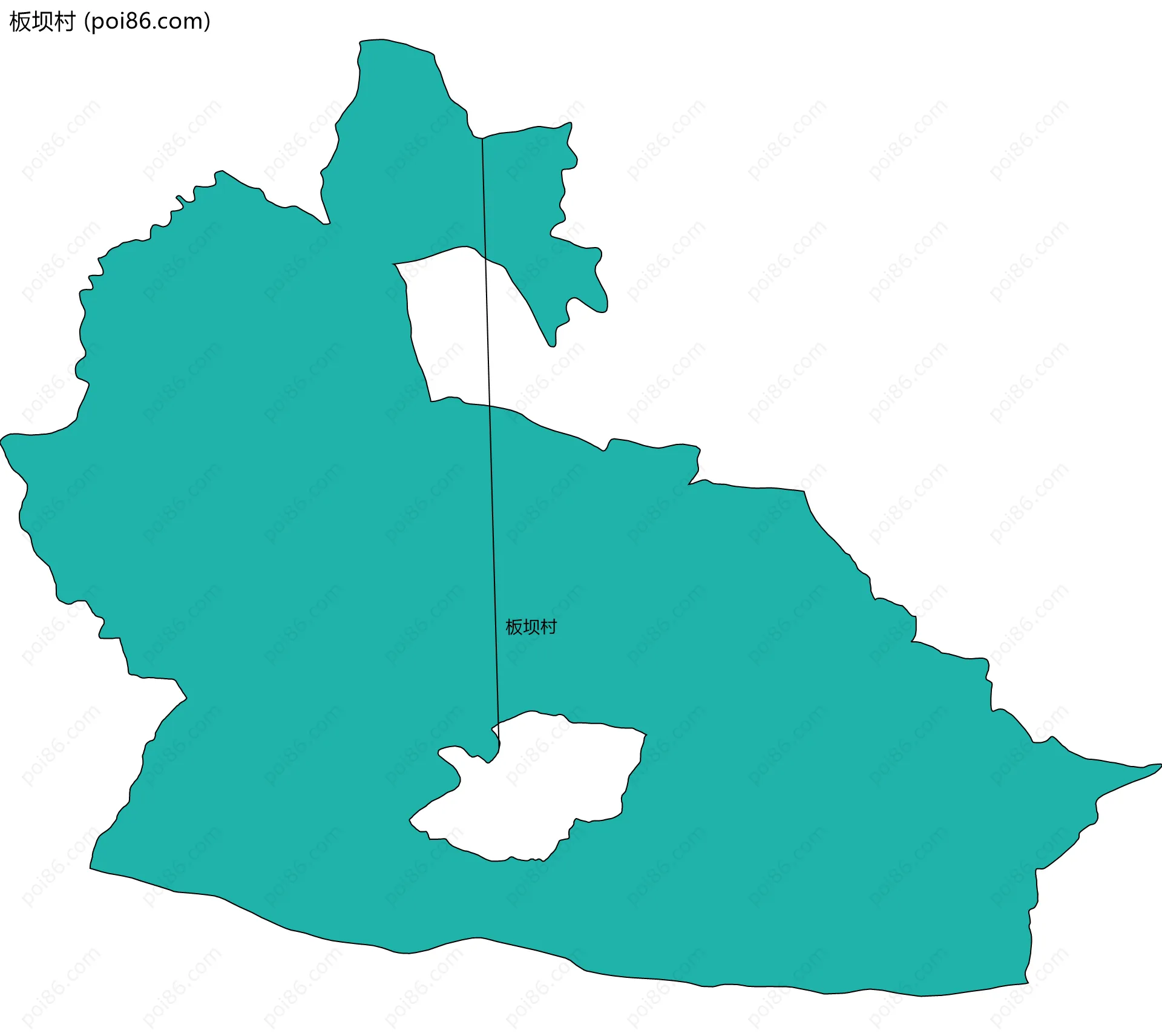 板坝村边界地图