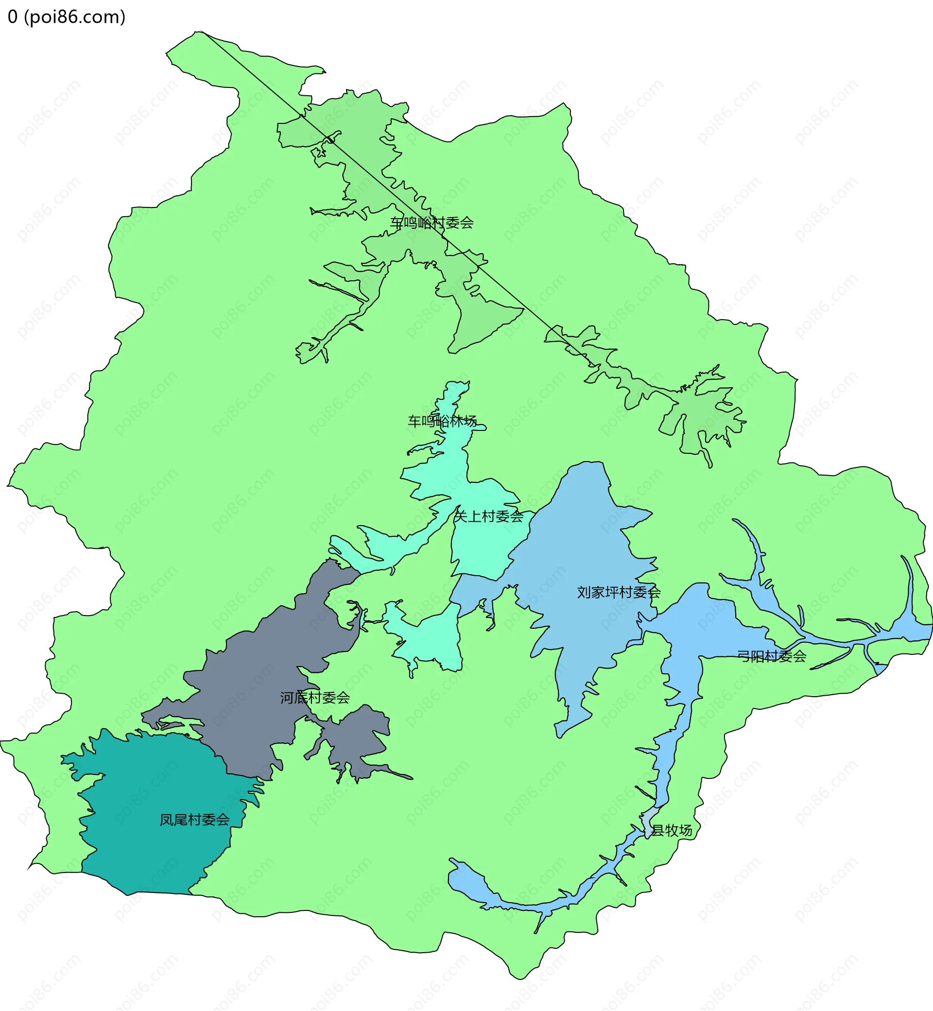 0边界地图(五级行政区划)