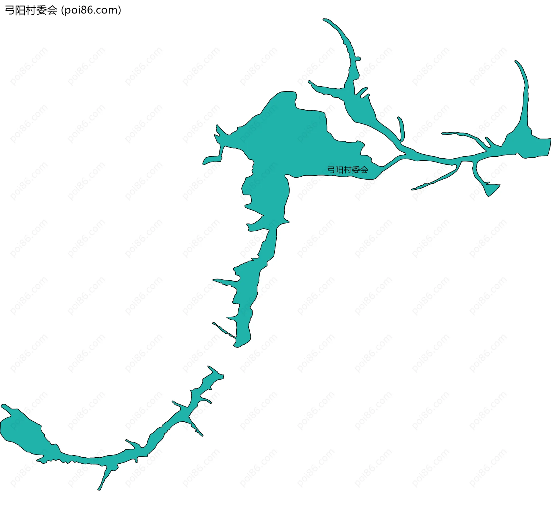 弓阳村委会边界地图