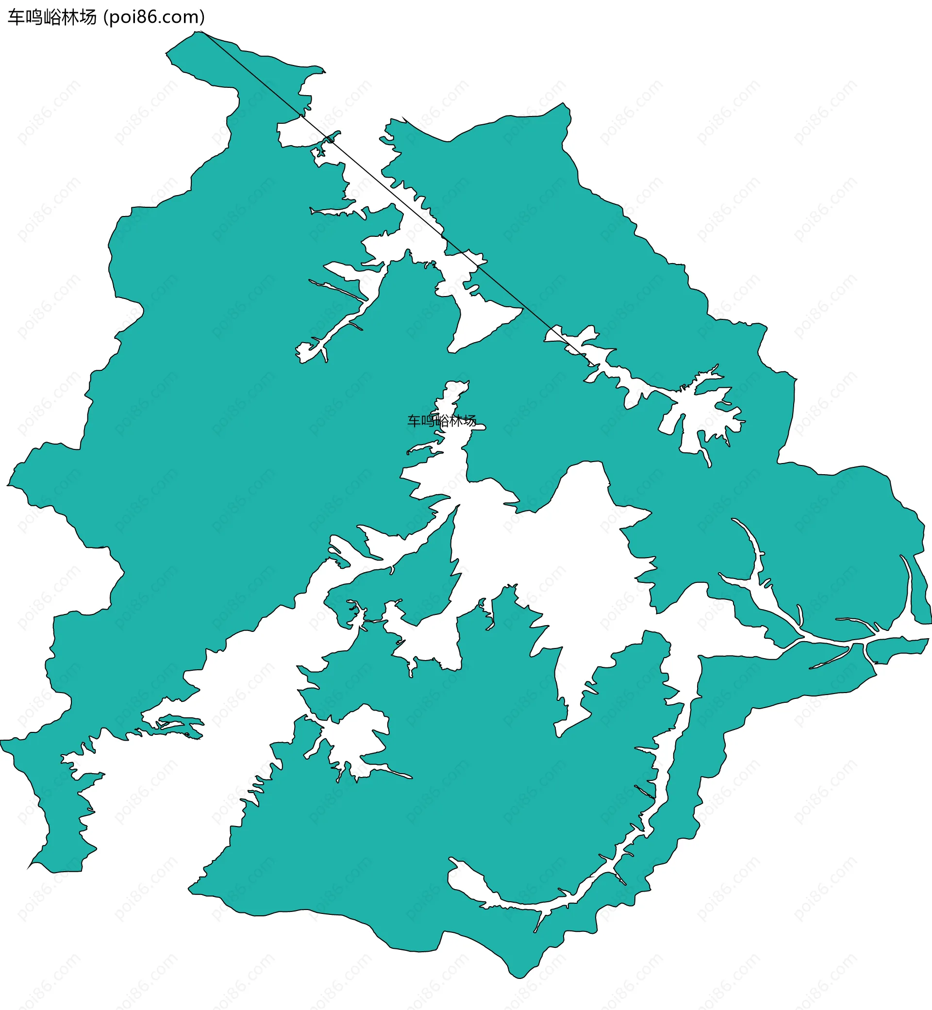 车鸣峪林场边界地图