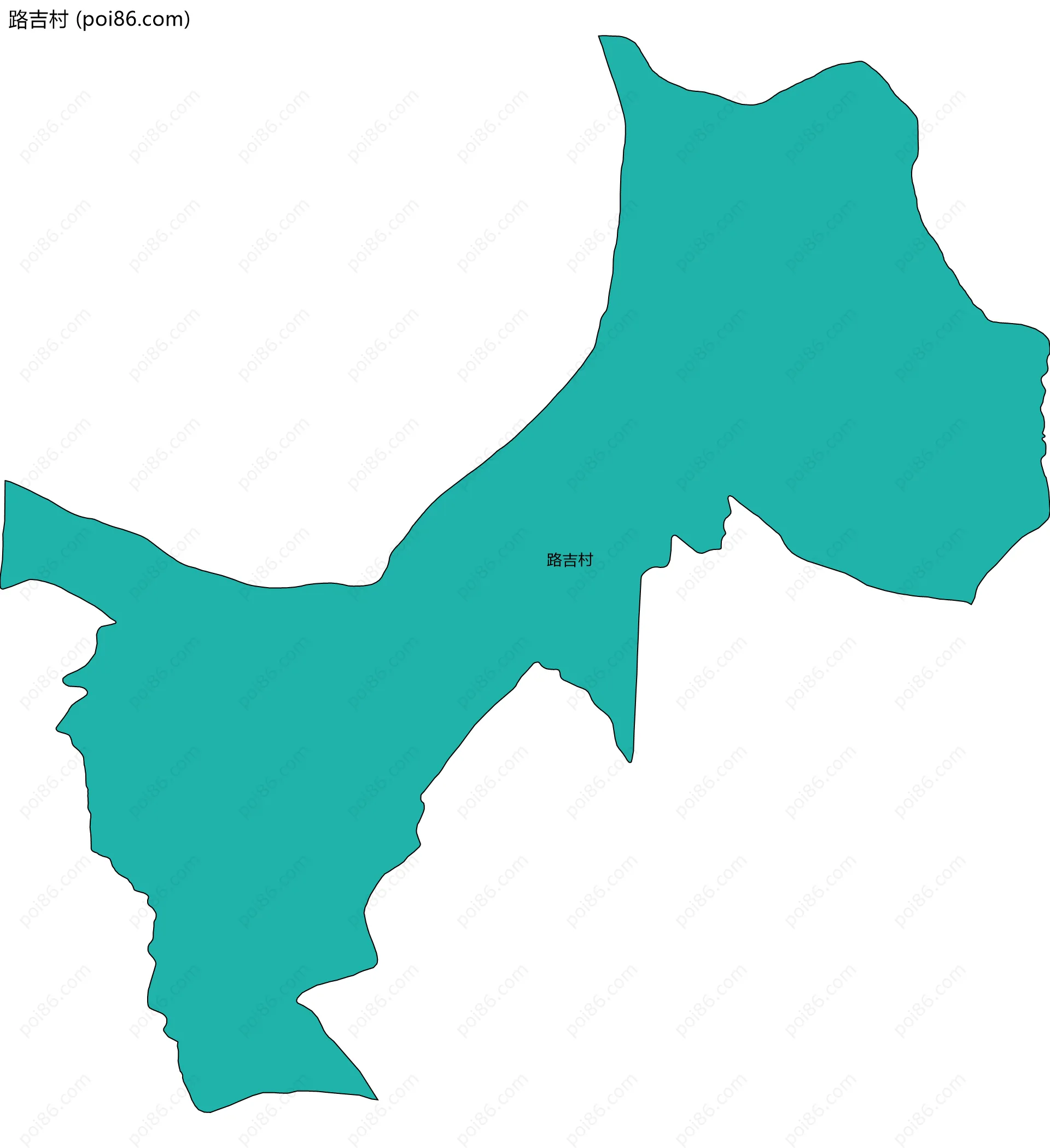 路吉村边界地图