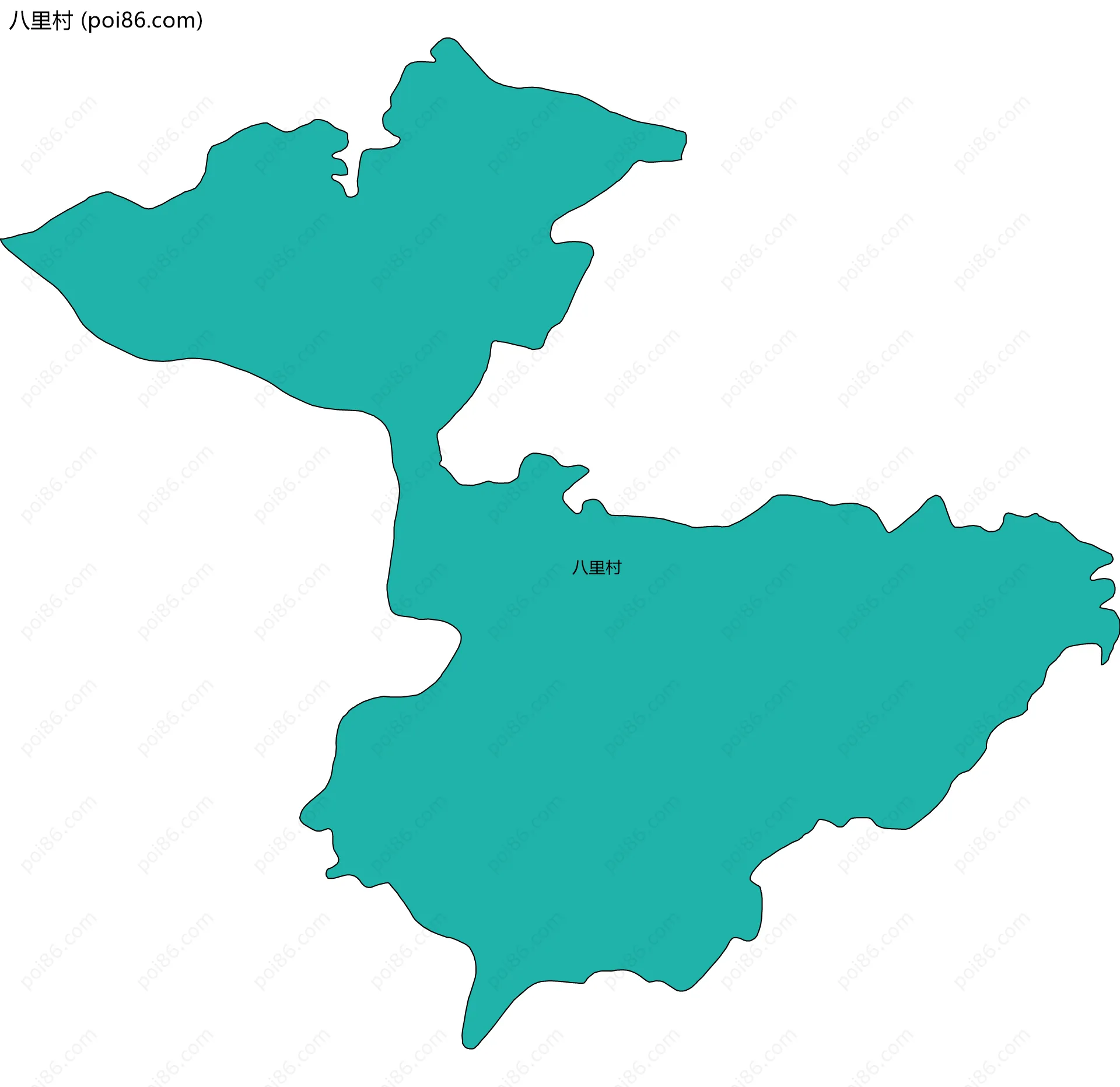 八里村边界地图