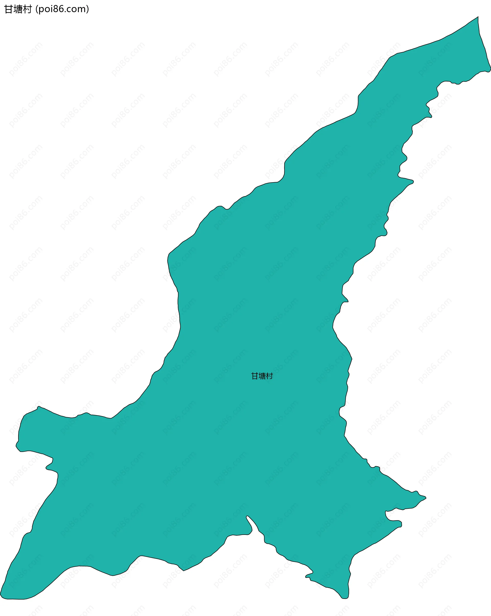 甘塘村边界地图