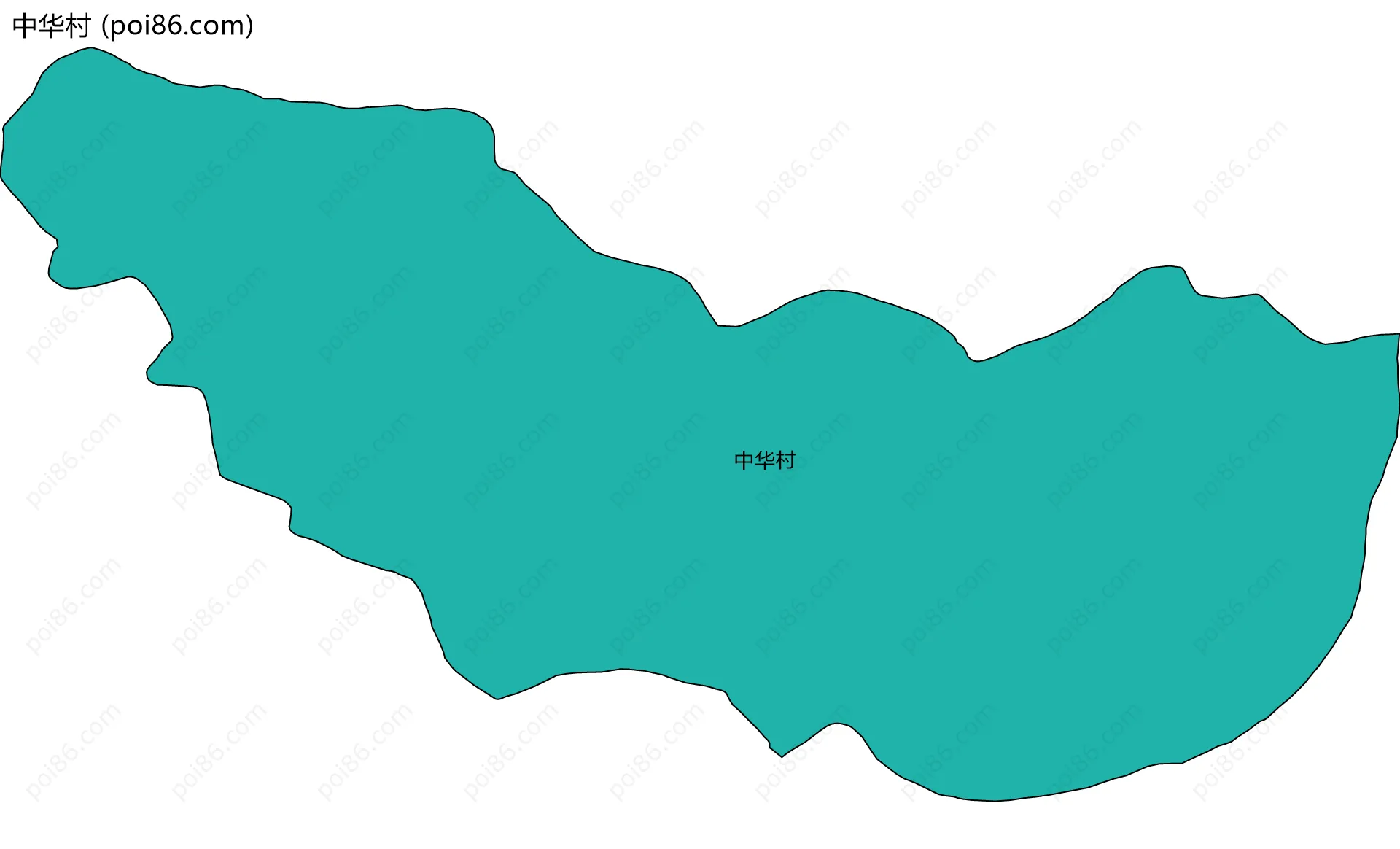 中华村边界地图