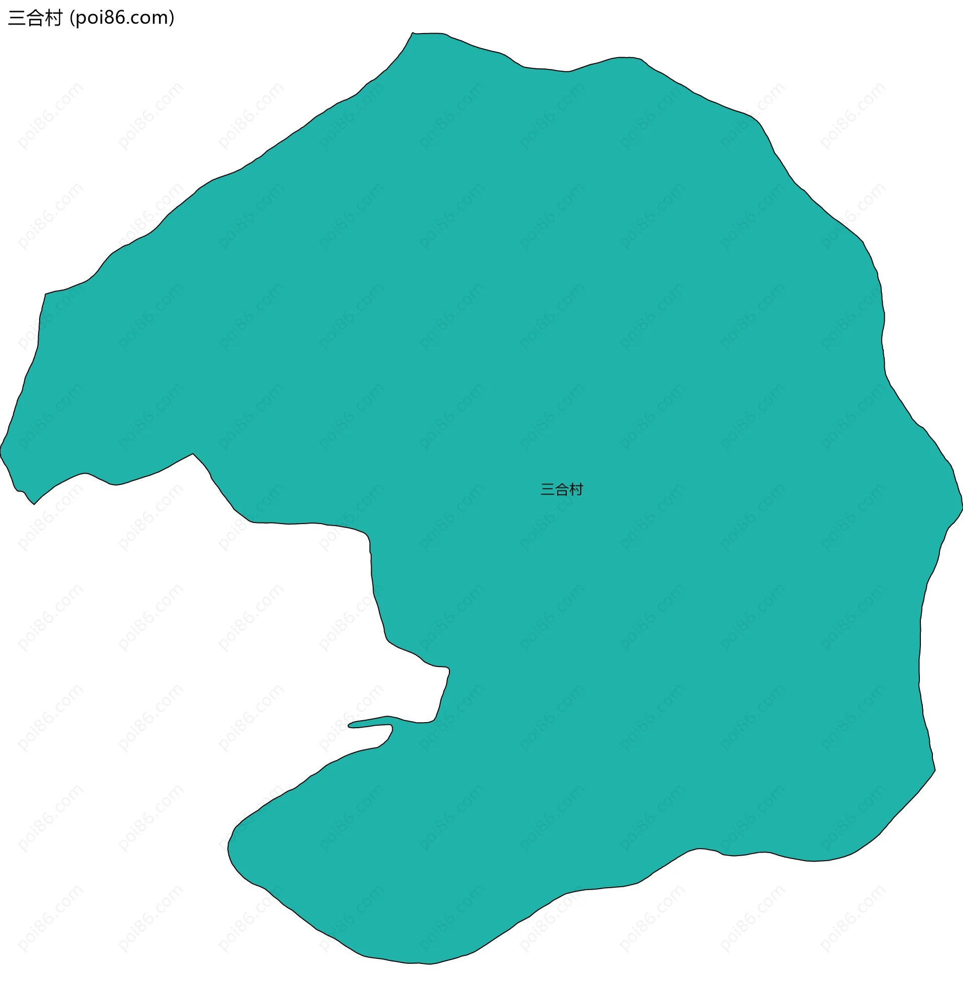 三合村边界地图