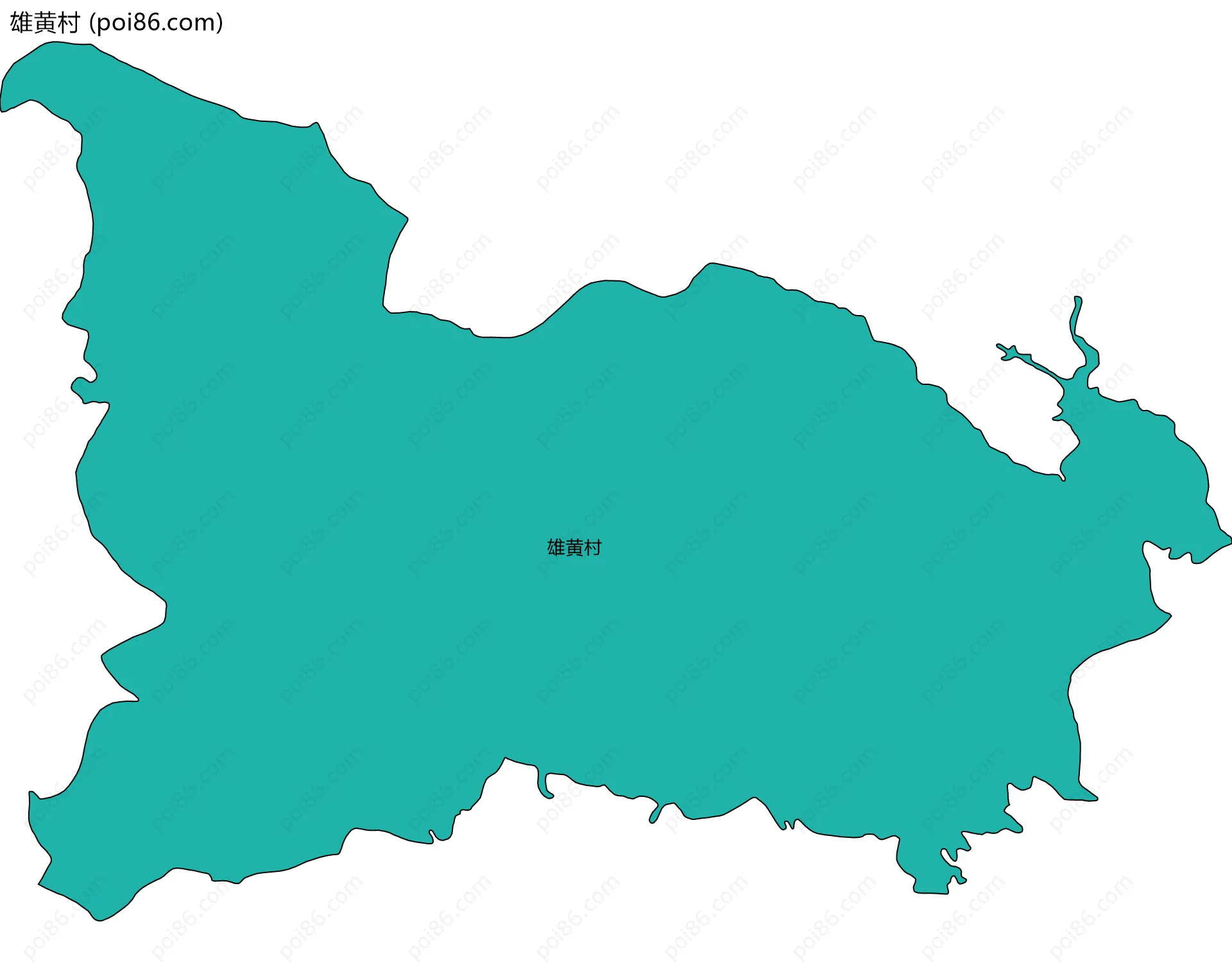 雄黄村边界地图