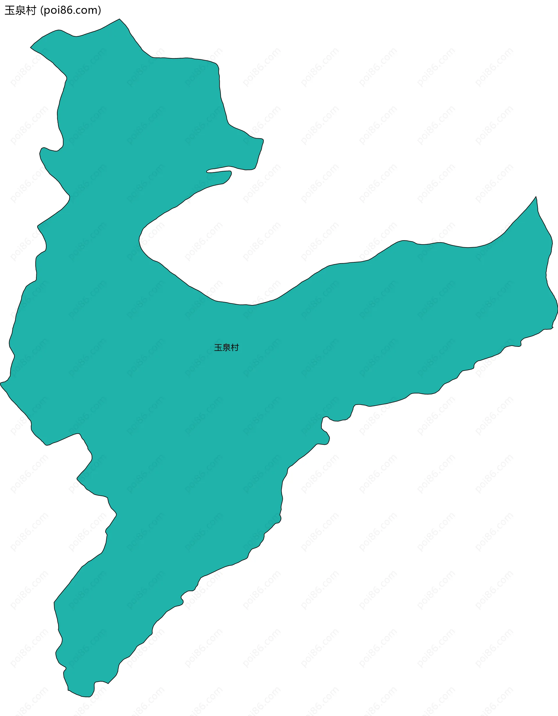 玉泉村边界地图