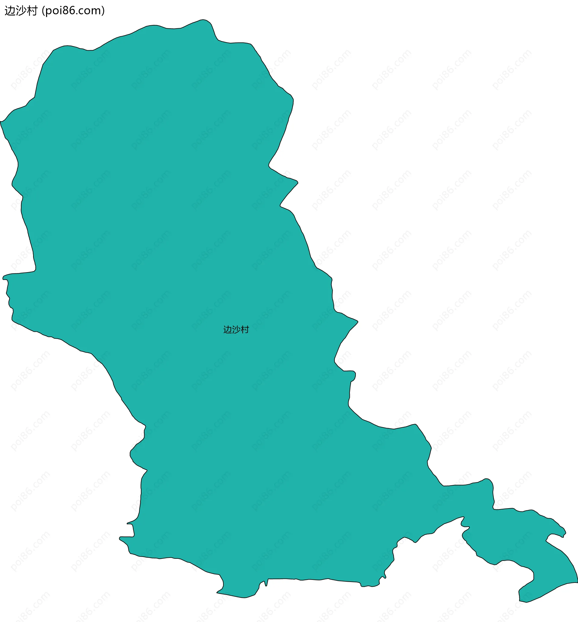 边沙村边界地图