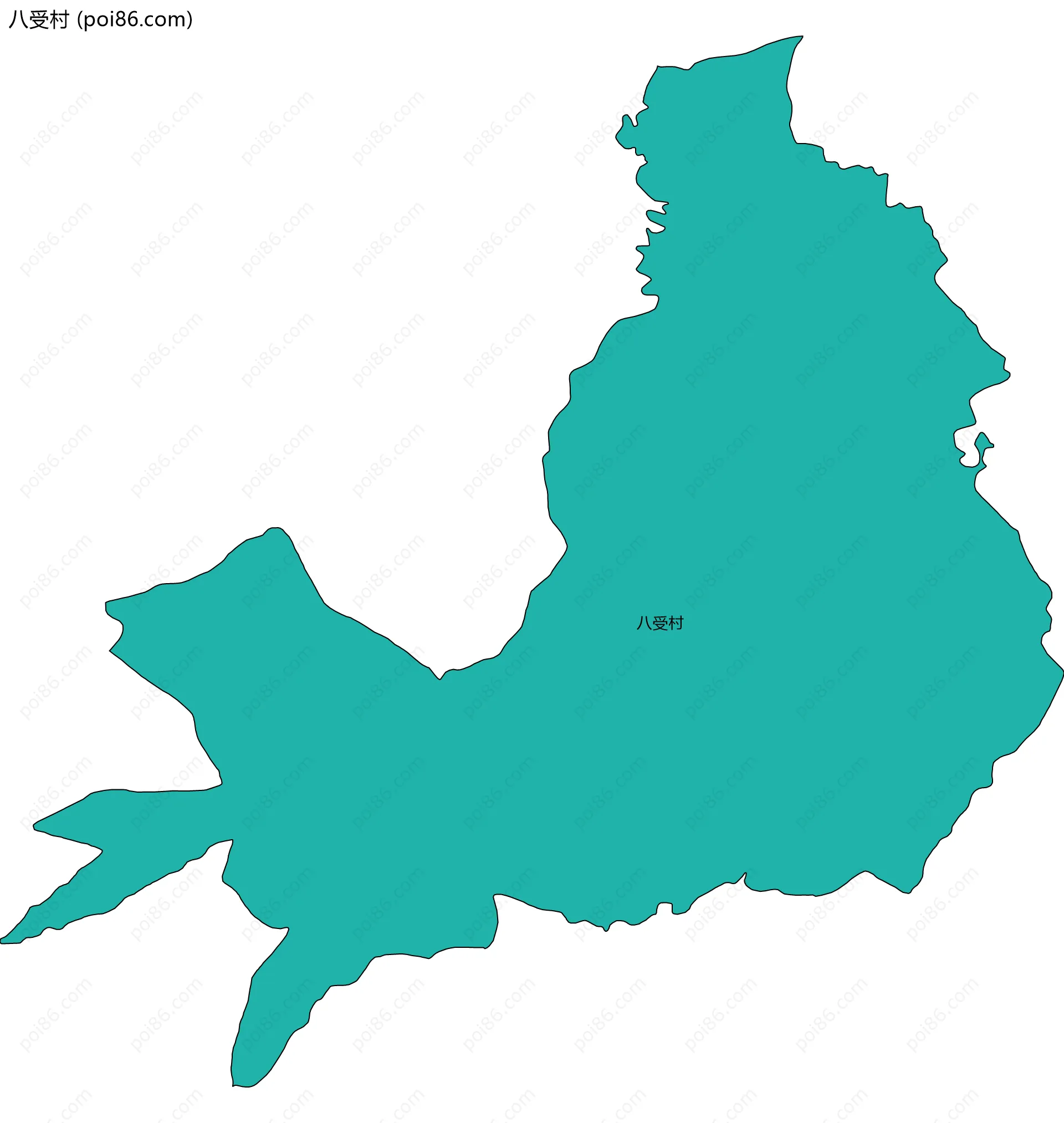 八受村边界地图