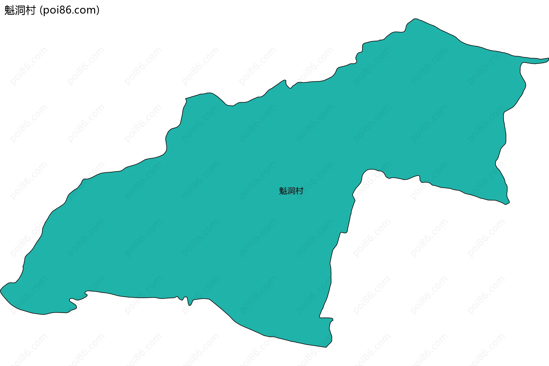 魁洞村边界地图