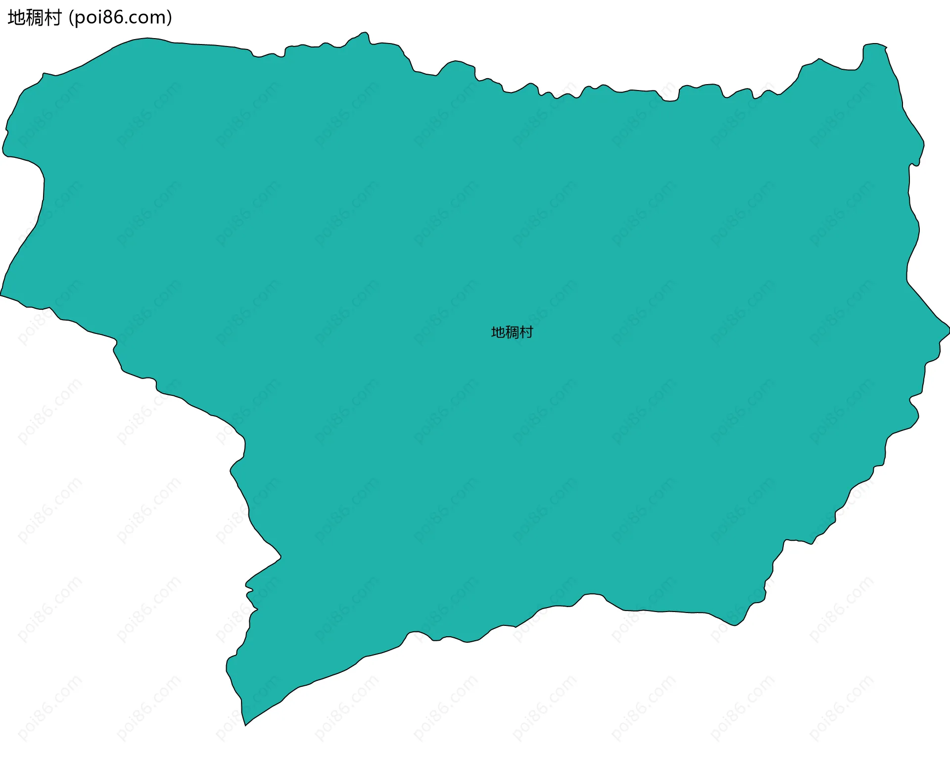 地稠村边界地图