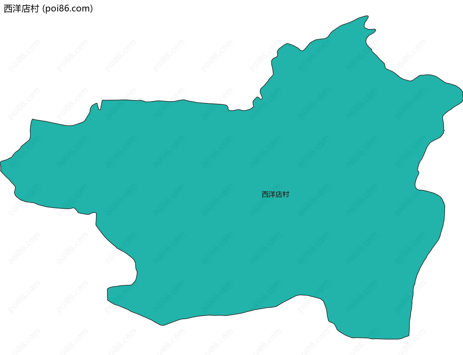 西洋店村边界地图