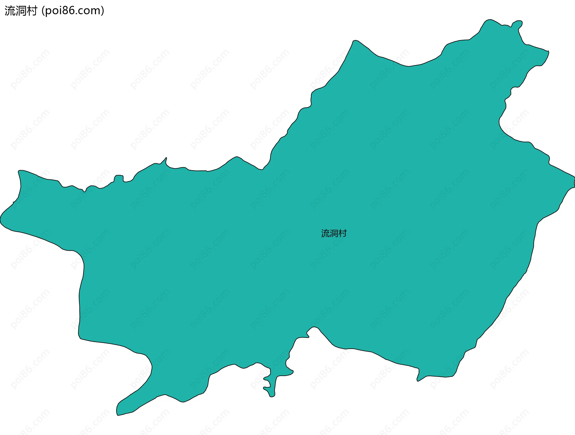 流洞村边界地图