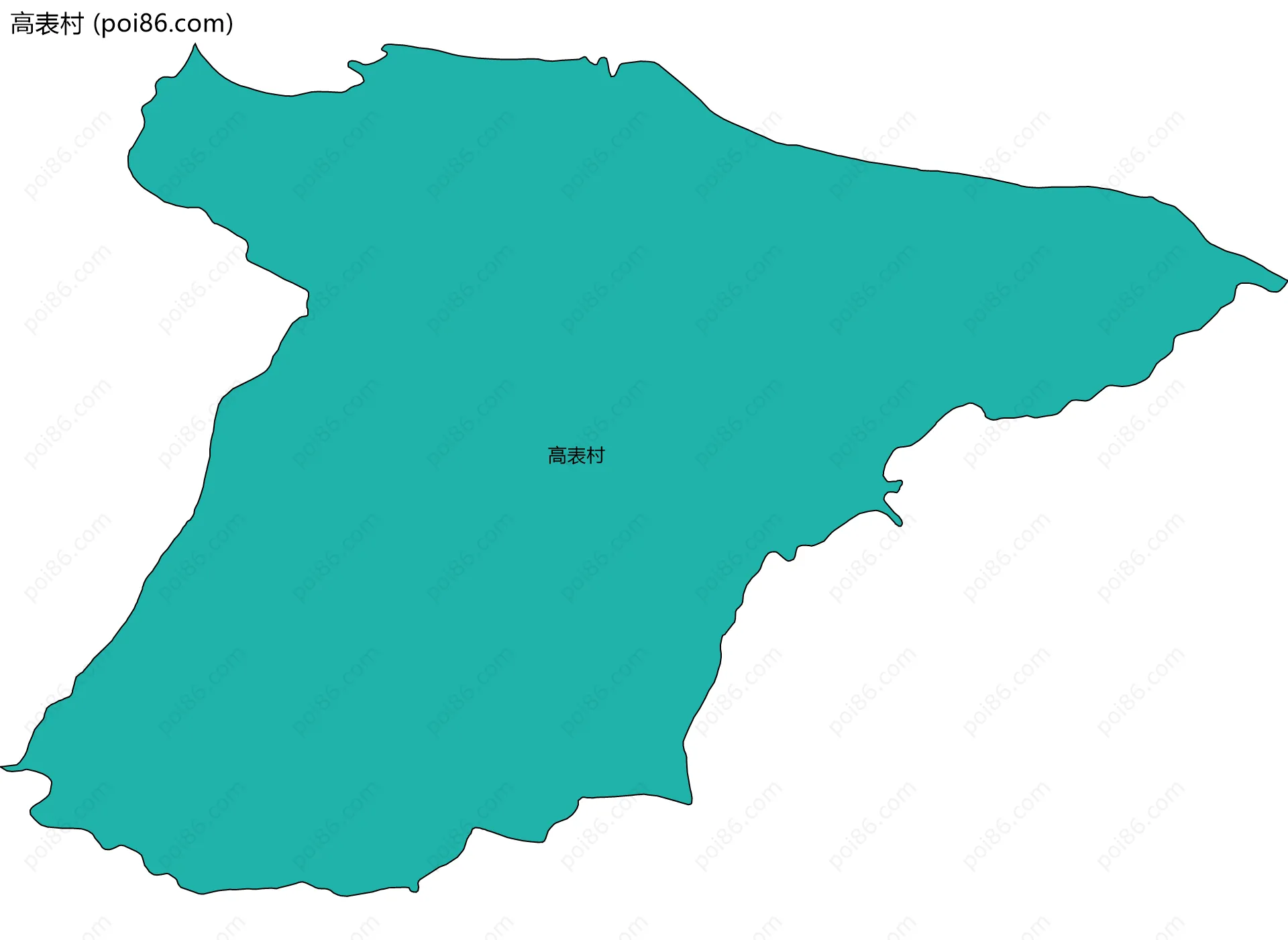 高表村边界地图
