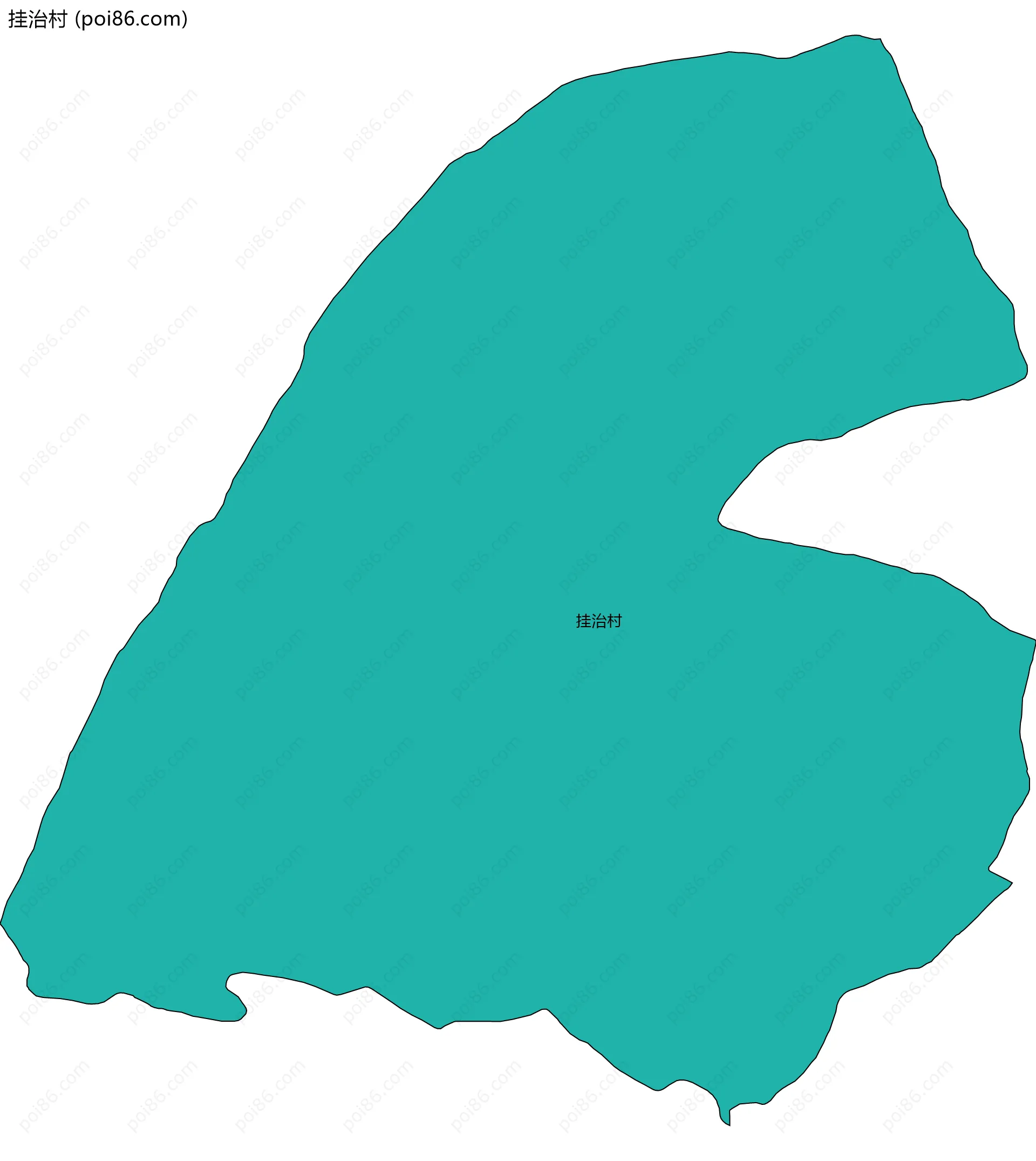 挂治村边界地图