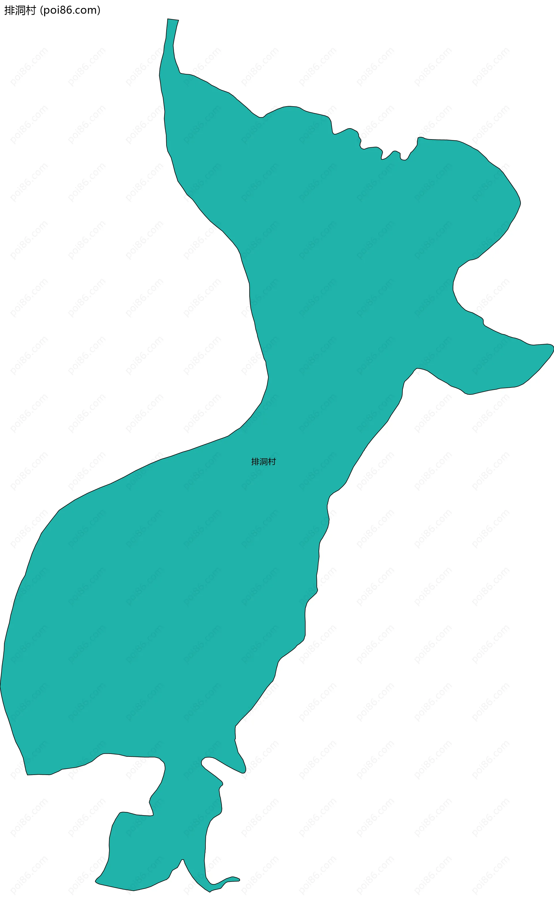 排洞村边界地图